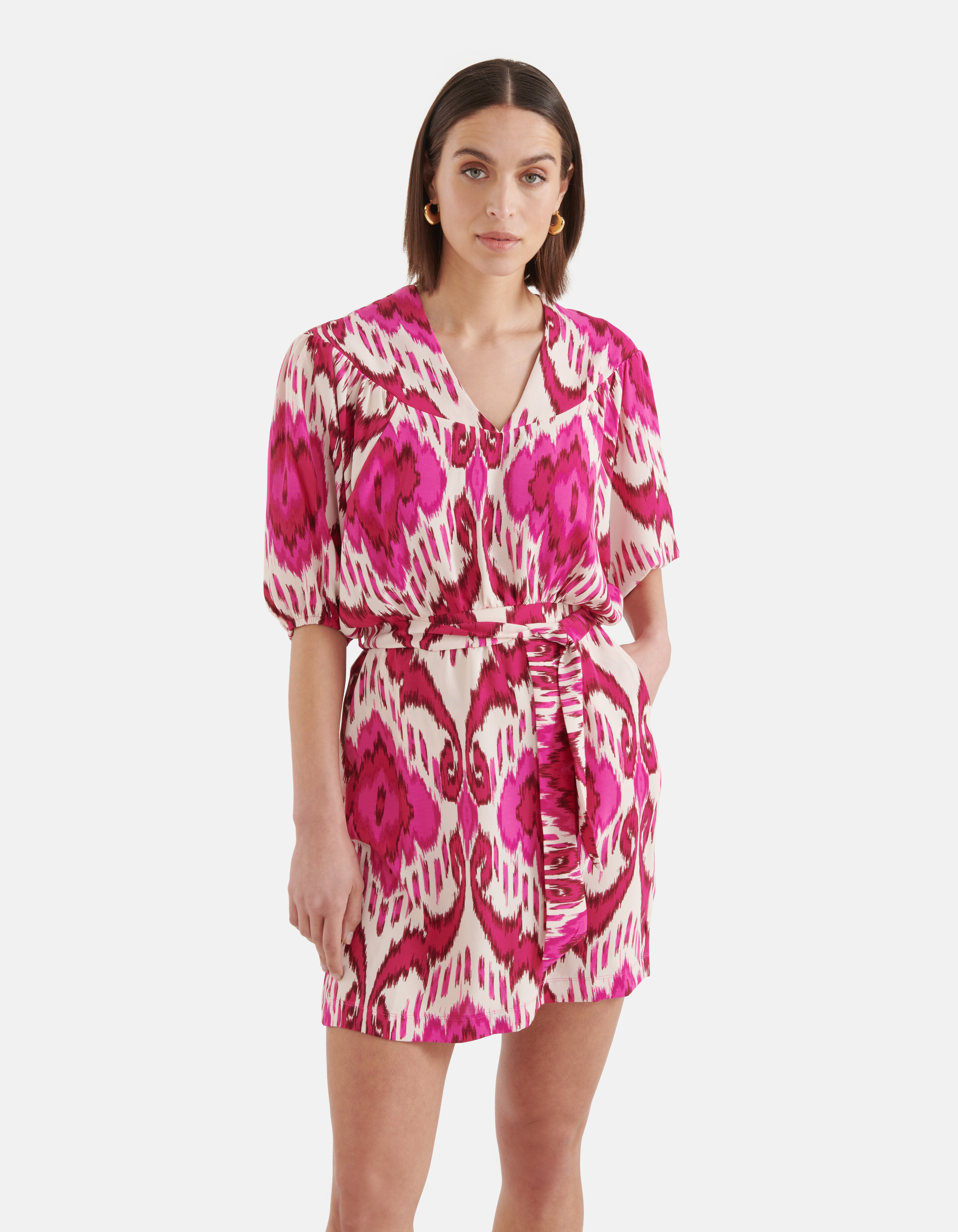 Grafische Print Jurk Roze SHOEBY WOMEN