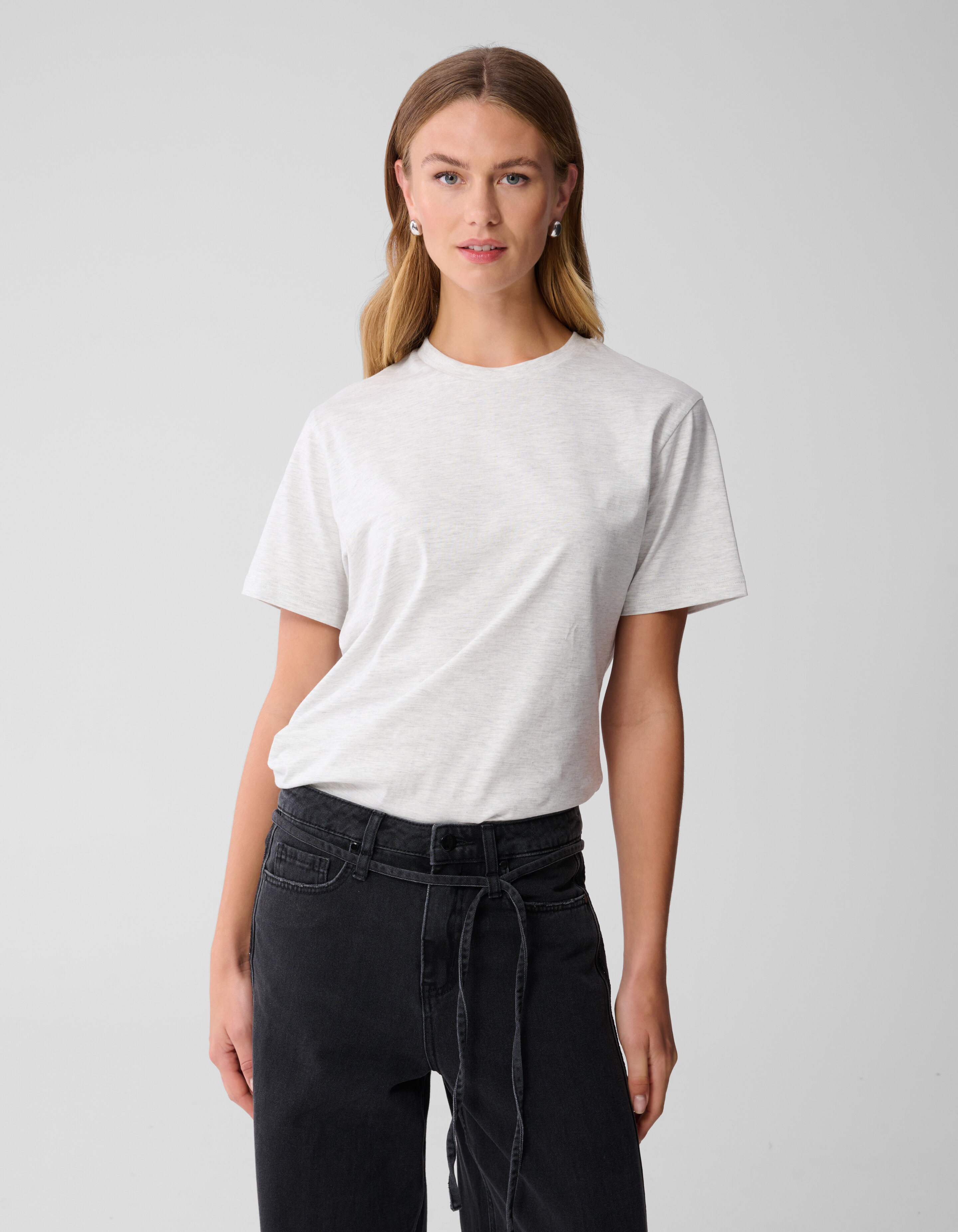 Basis T-shirt Lichtgrijs SHOEBY WOMEN