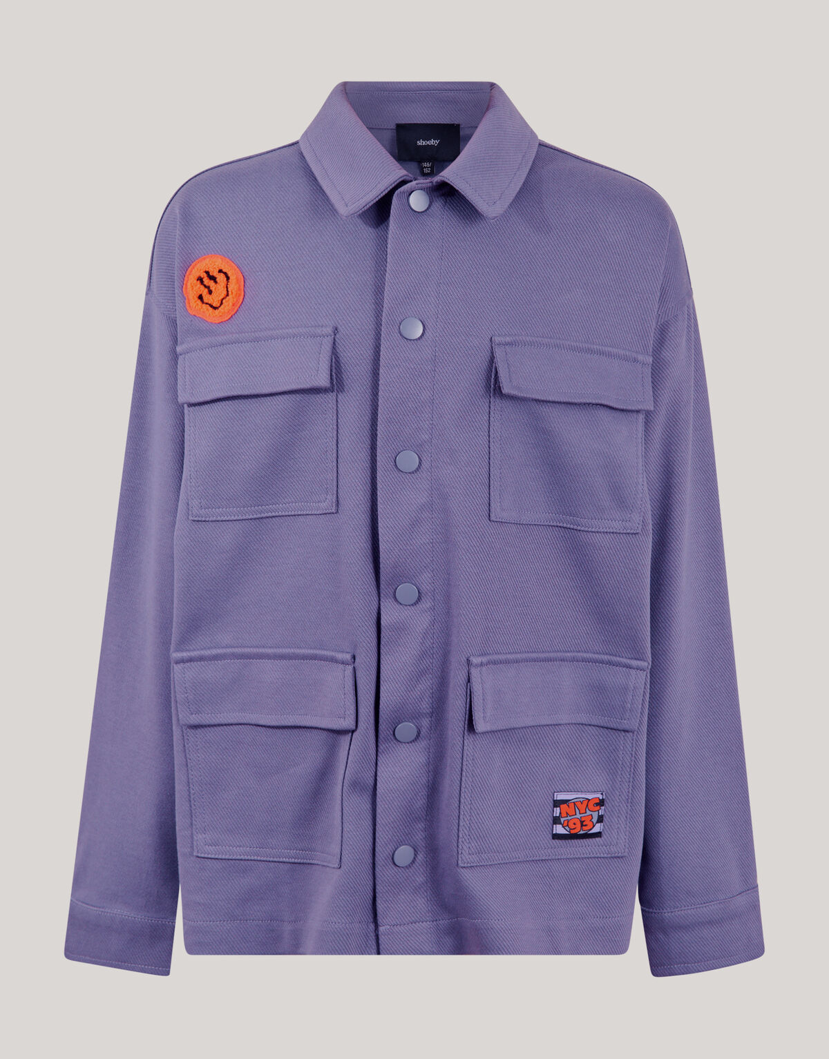 Towelling Patch Overshirt Paars SHOEBY BOYS