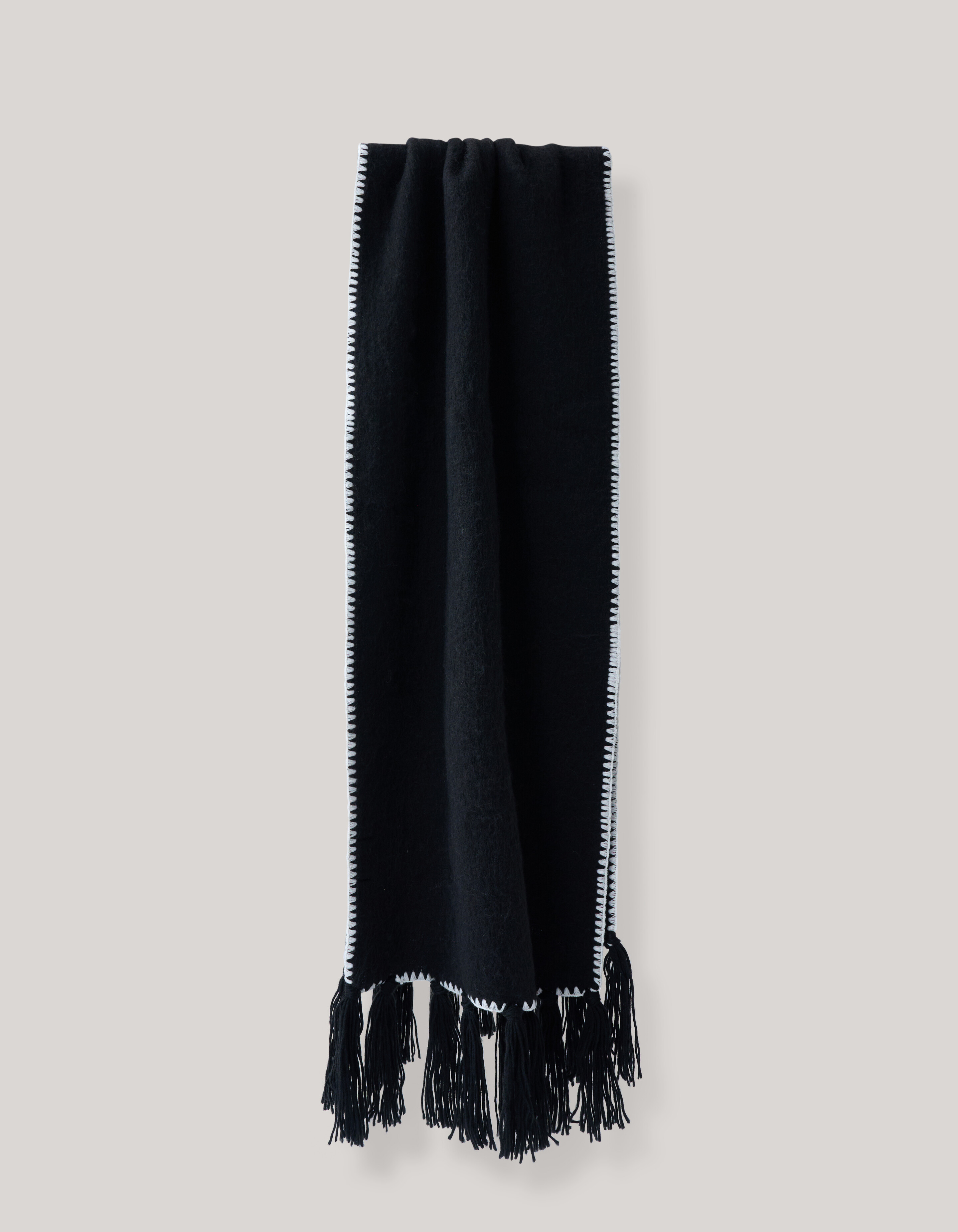 Stitched Sjaal Zwart SHOEBY ACCESSOIRES