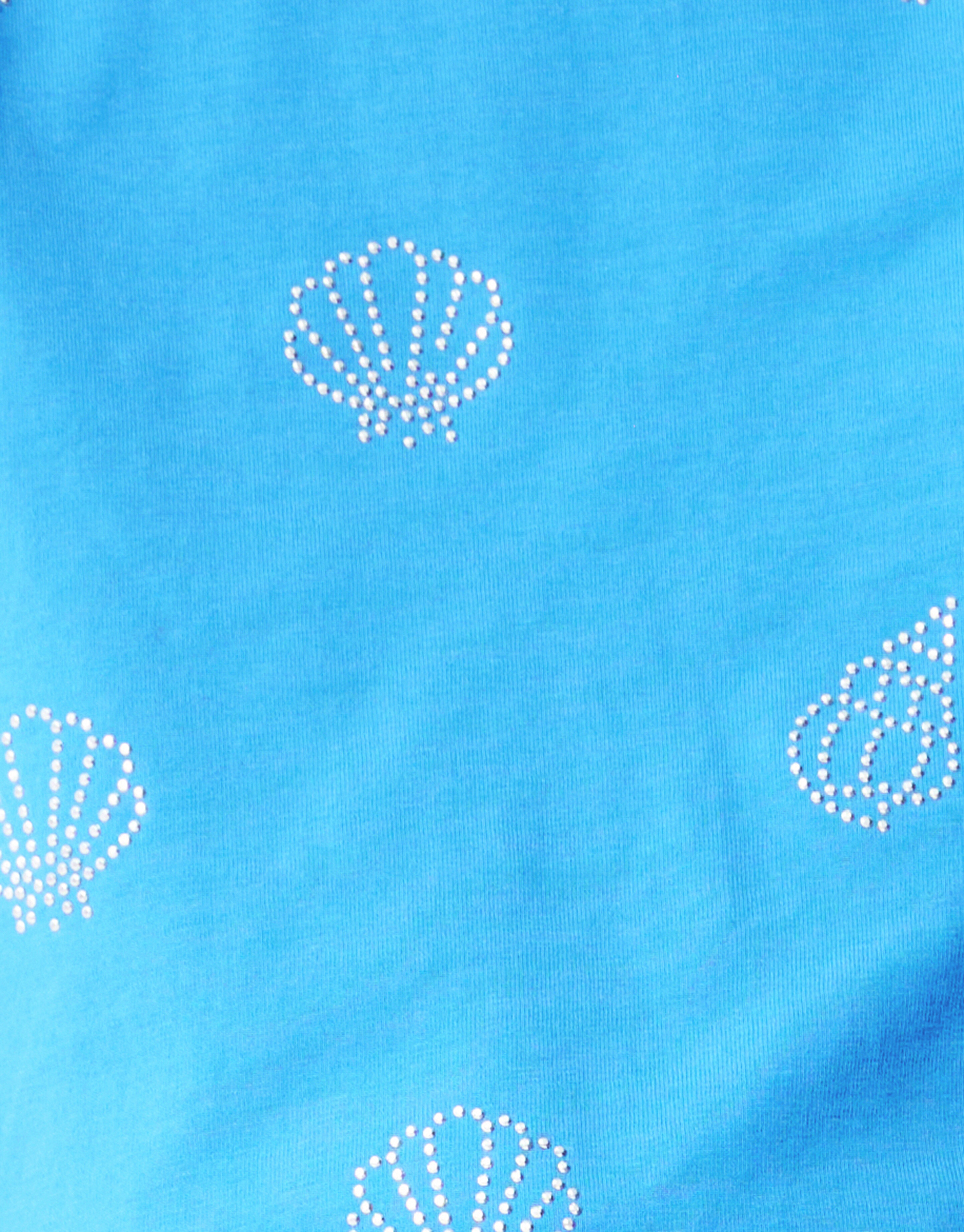 Strass Schelpen T-shirt Blauw SHOEBY GIRLS