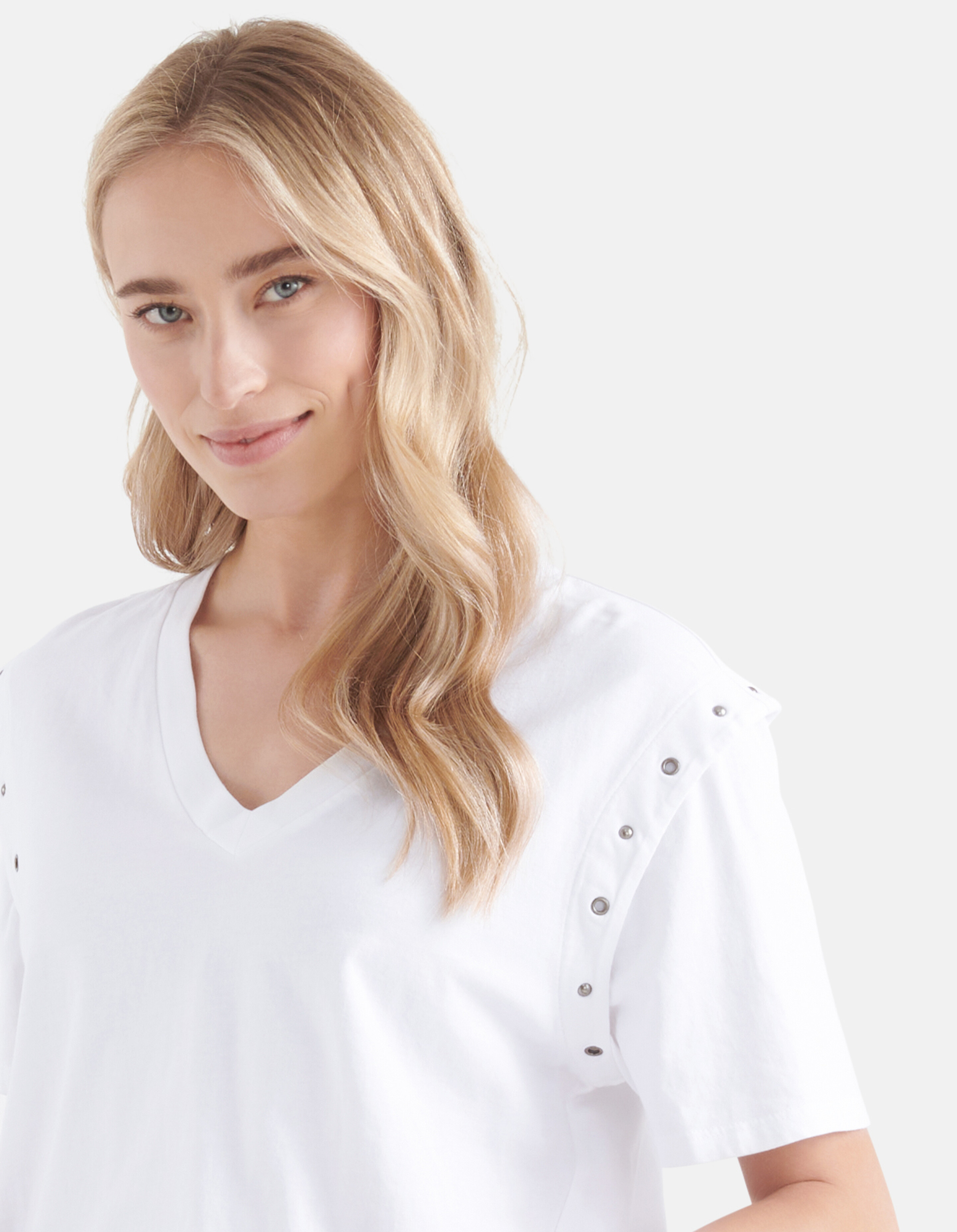Eyelet T-shirt Wit SHOEBY WOMEN