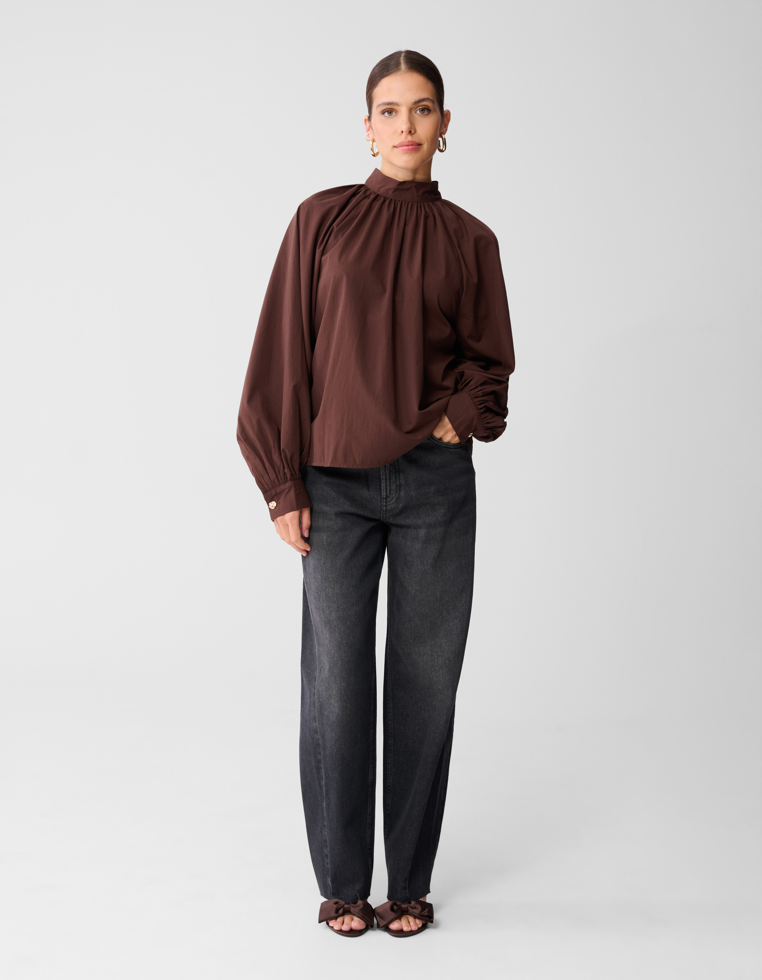 Strik Blouse Bruin SHOEBY WOMEN