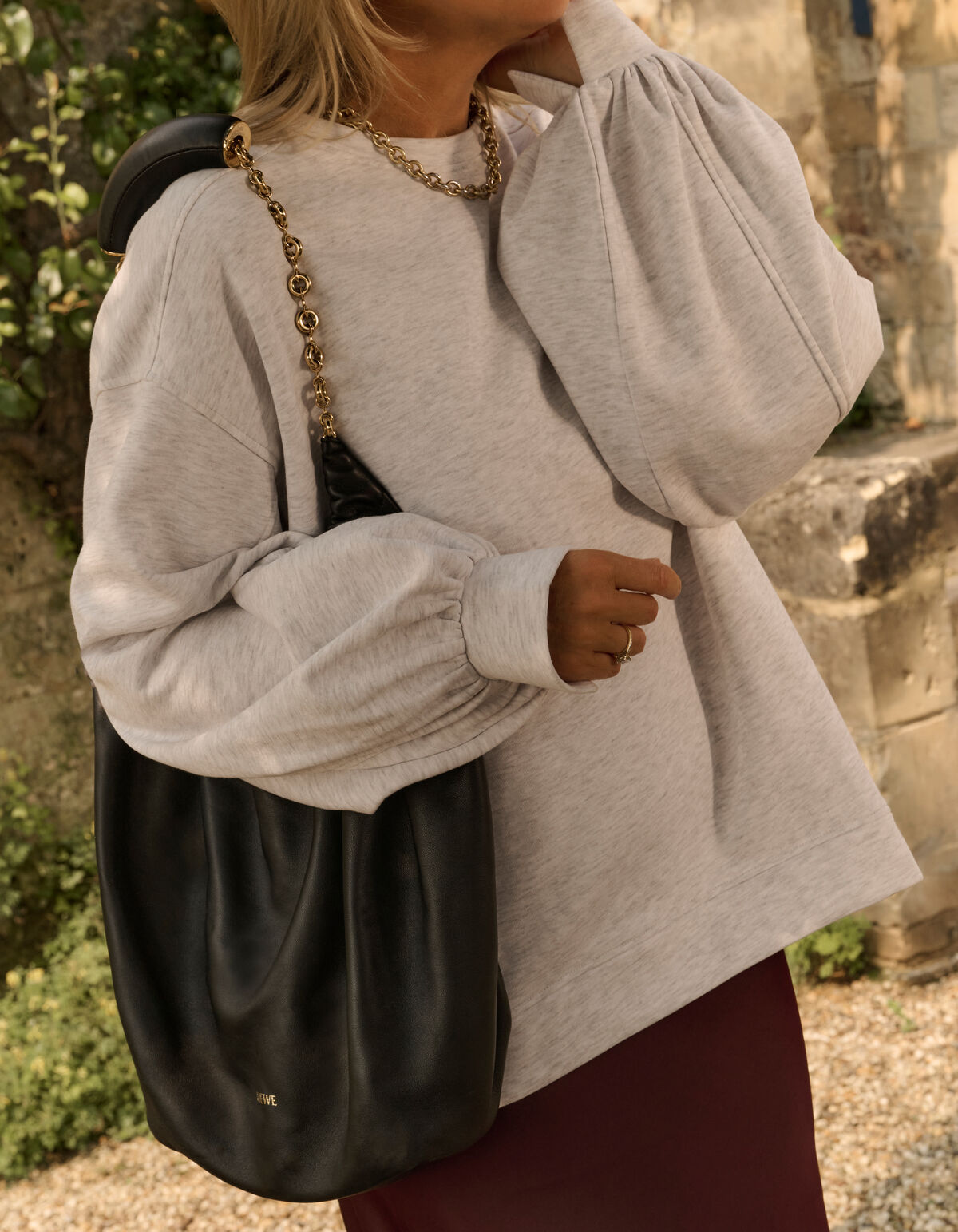 Poff Sleeve Sweater Grijs By Lonneke SHOEBY WOMEN