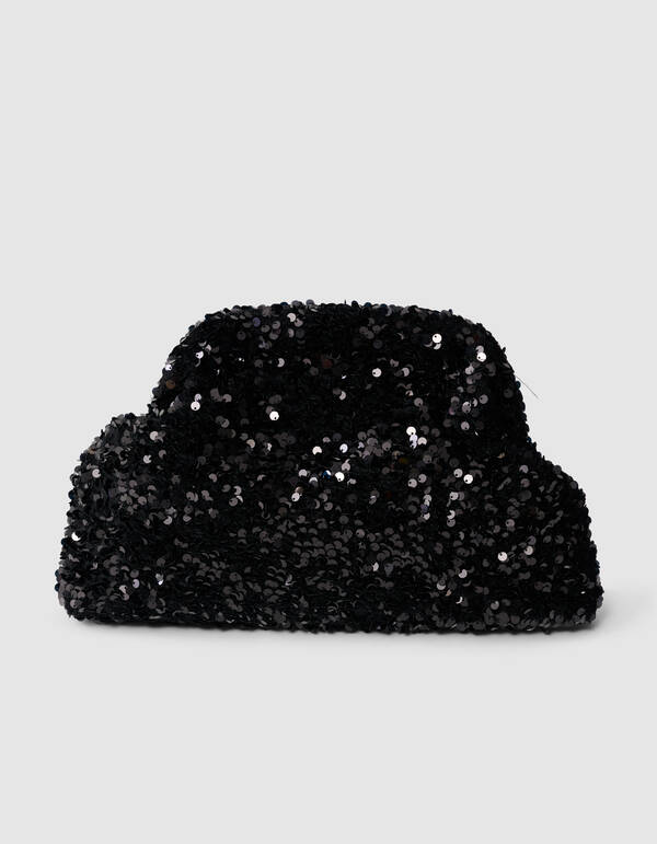 Sequin Clutch Zwart SHOEBY ACCESSOIRES