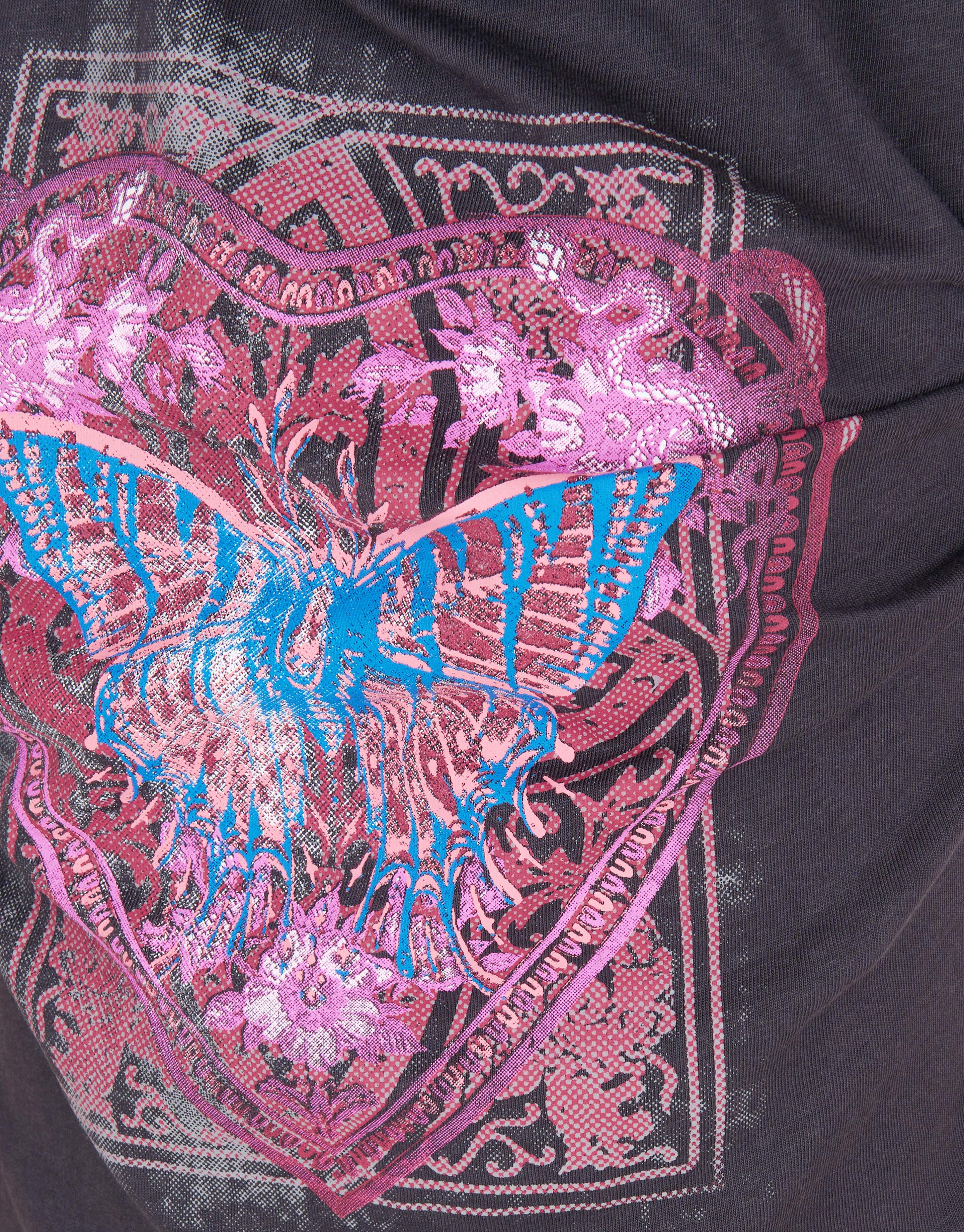 Vlinder Artwork T-shirt Donkergrijs SHOEBY GIRLS