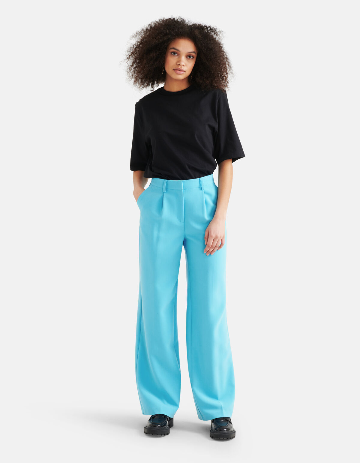 Wide Leg Pantalon Blauw SHOEBY WOMEN