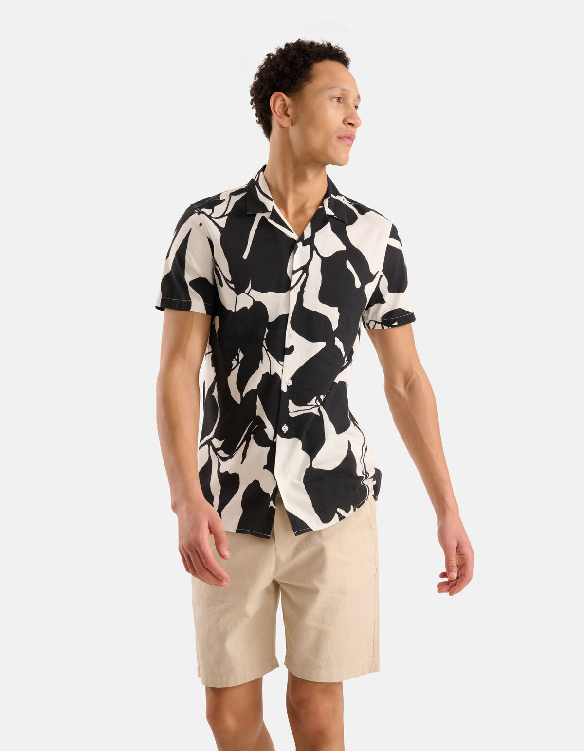 Artwork Overhemd Zwart/Wit SHOEBY MEN