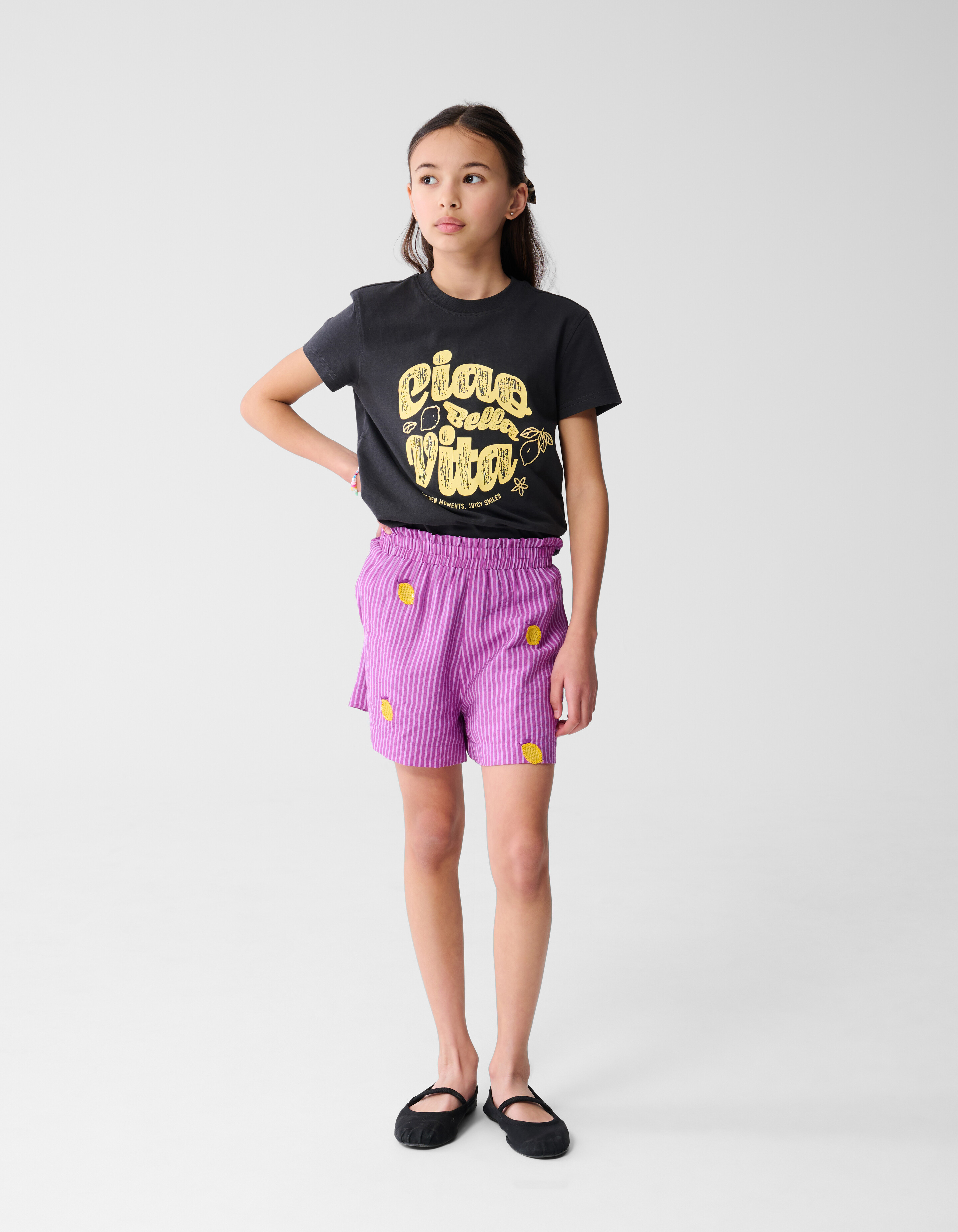 Artwork T-shirt Donkergrijs SHOEBY GIRLS