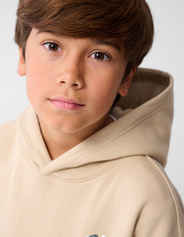 Cool Vibes Artwork Hoodie Beige SHOEBY BOYS