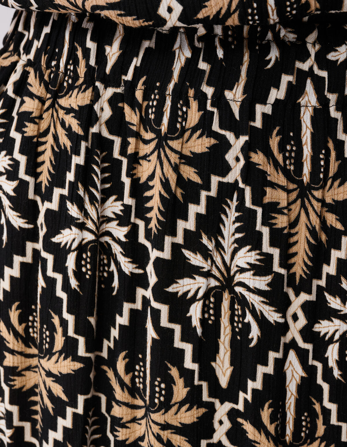 Printed Crinkle Maxi Rok Zwart/Wit SHOEBY WOMEN