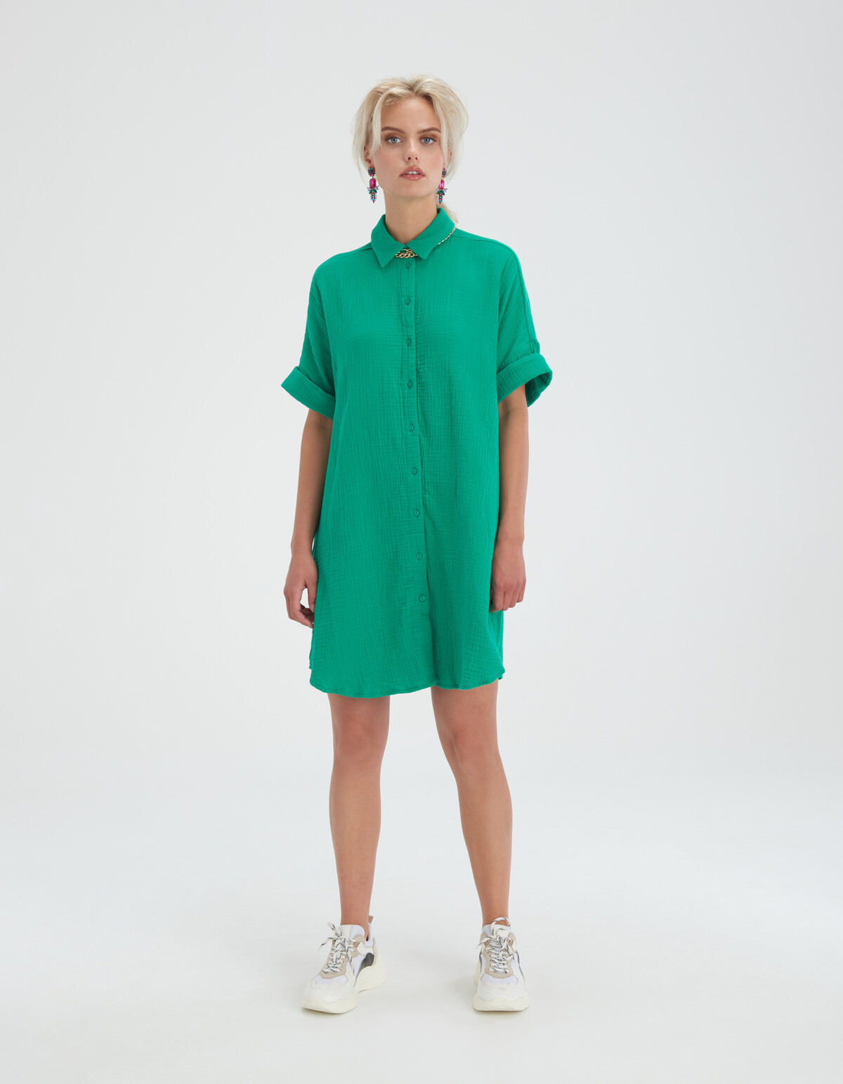 Cotton Blouse Jurk Eksept