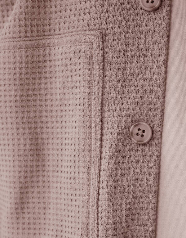 Waffle Overshirt Lichtbruin SHOEBY MEN