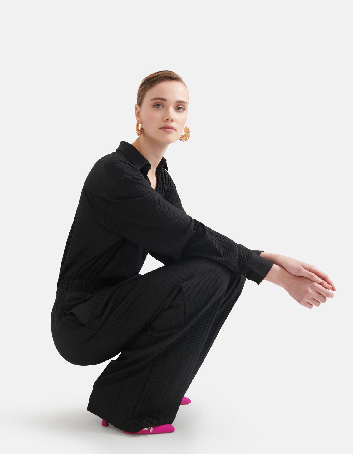 Crinkle Broek Zwart SHOEBY WOMEN