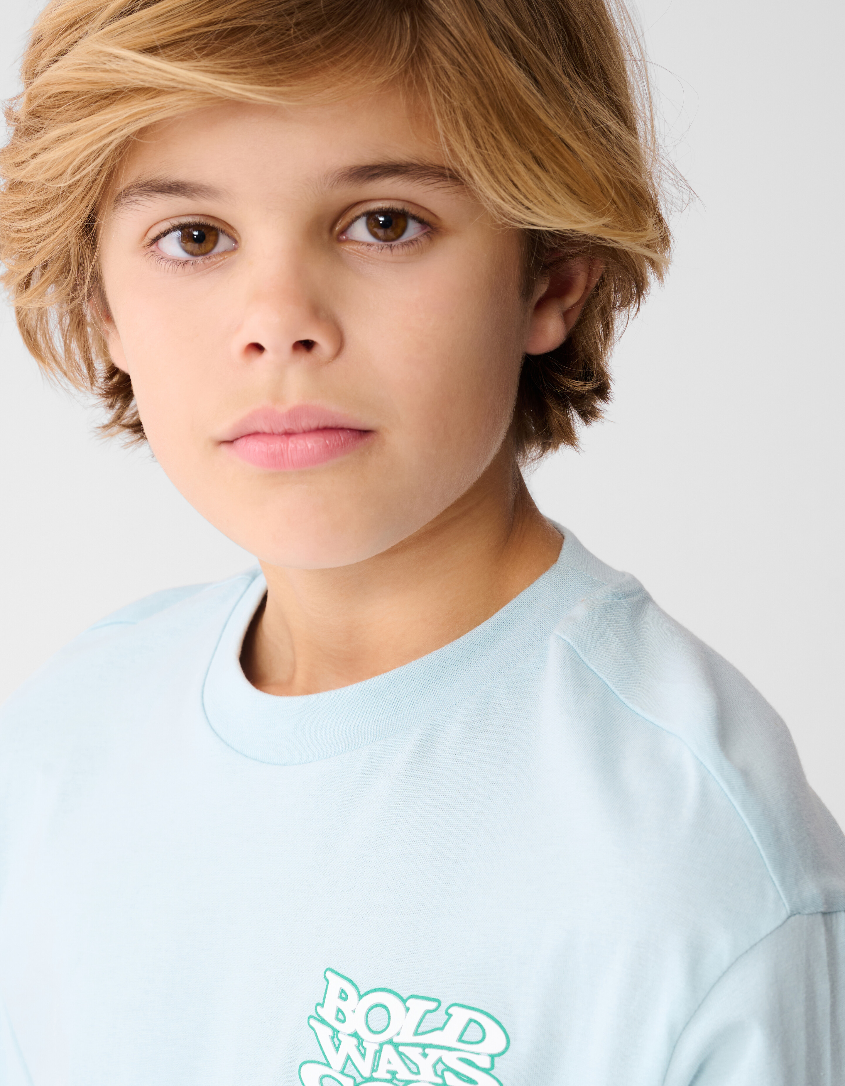 Bold Days Artwork T-shirt Lichtblauw SHOEBY BOYS