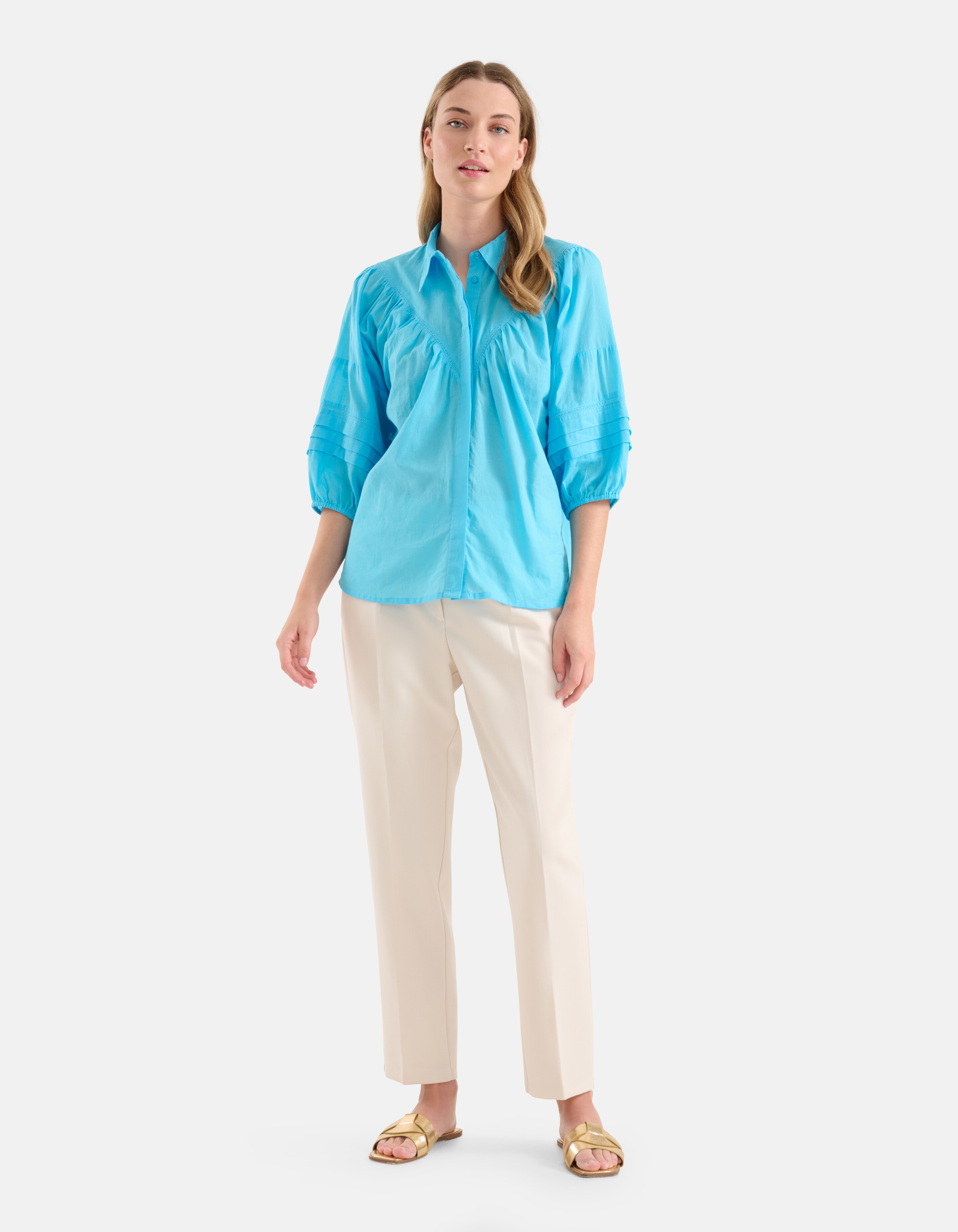 Voile Blouse Lichtblauw SHOEBY WOMEN