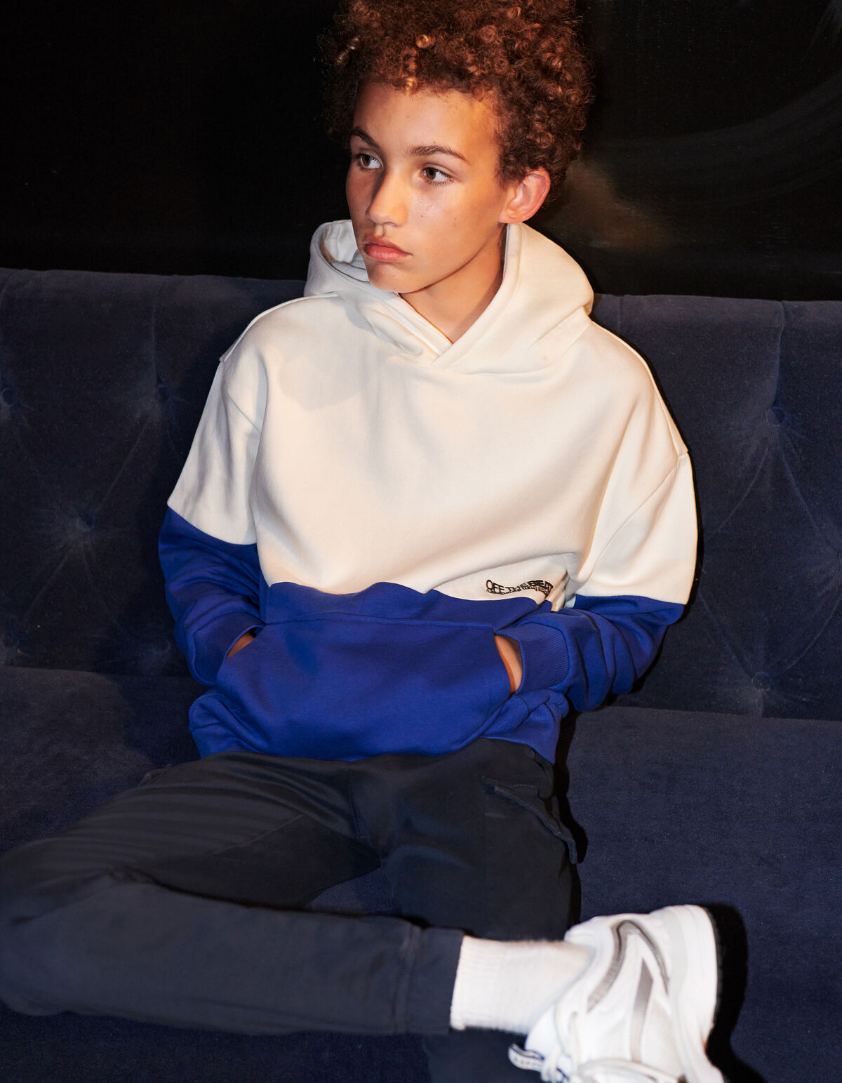 Colorblock Hoodie Blauw SHOEBY BOYS
