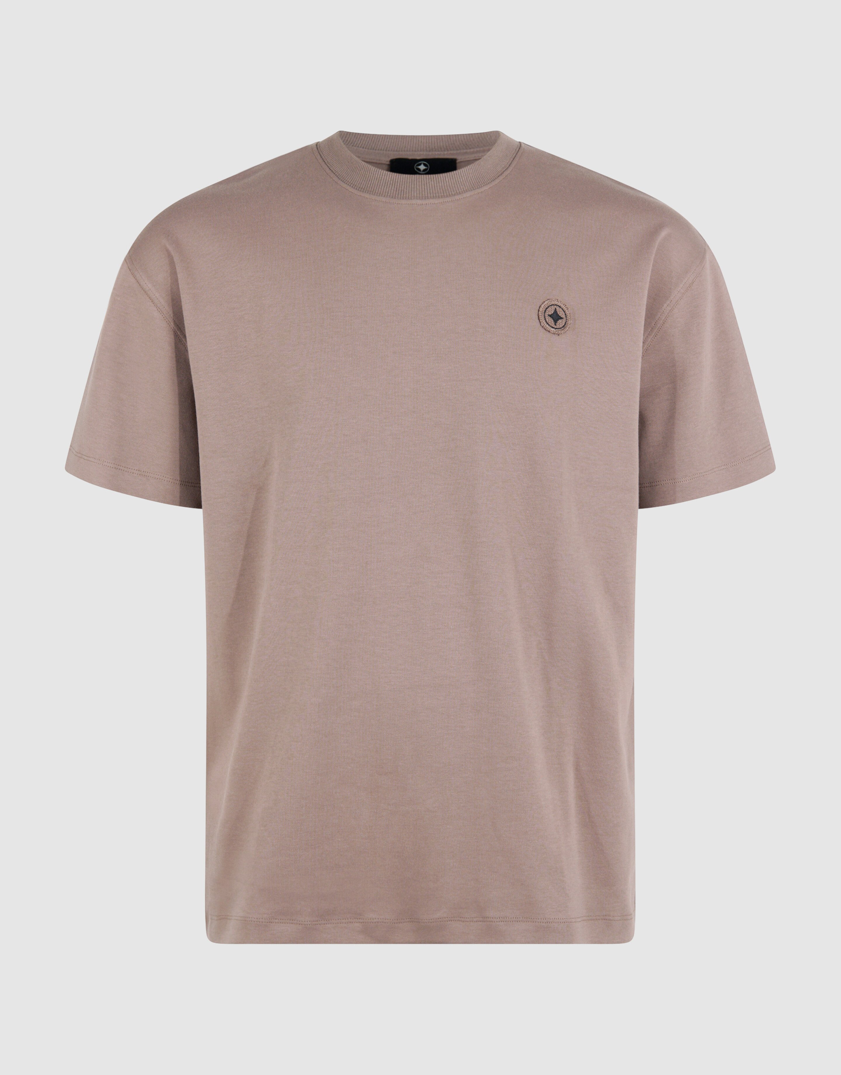 Embroidery Badge T-shirt Lichtbruin SHOEBY MEN