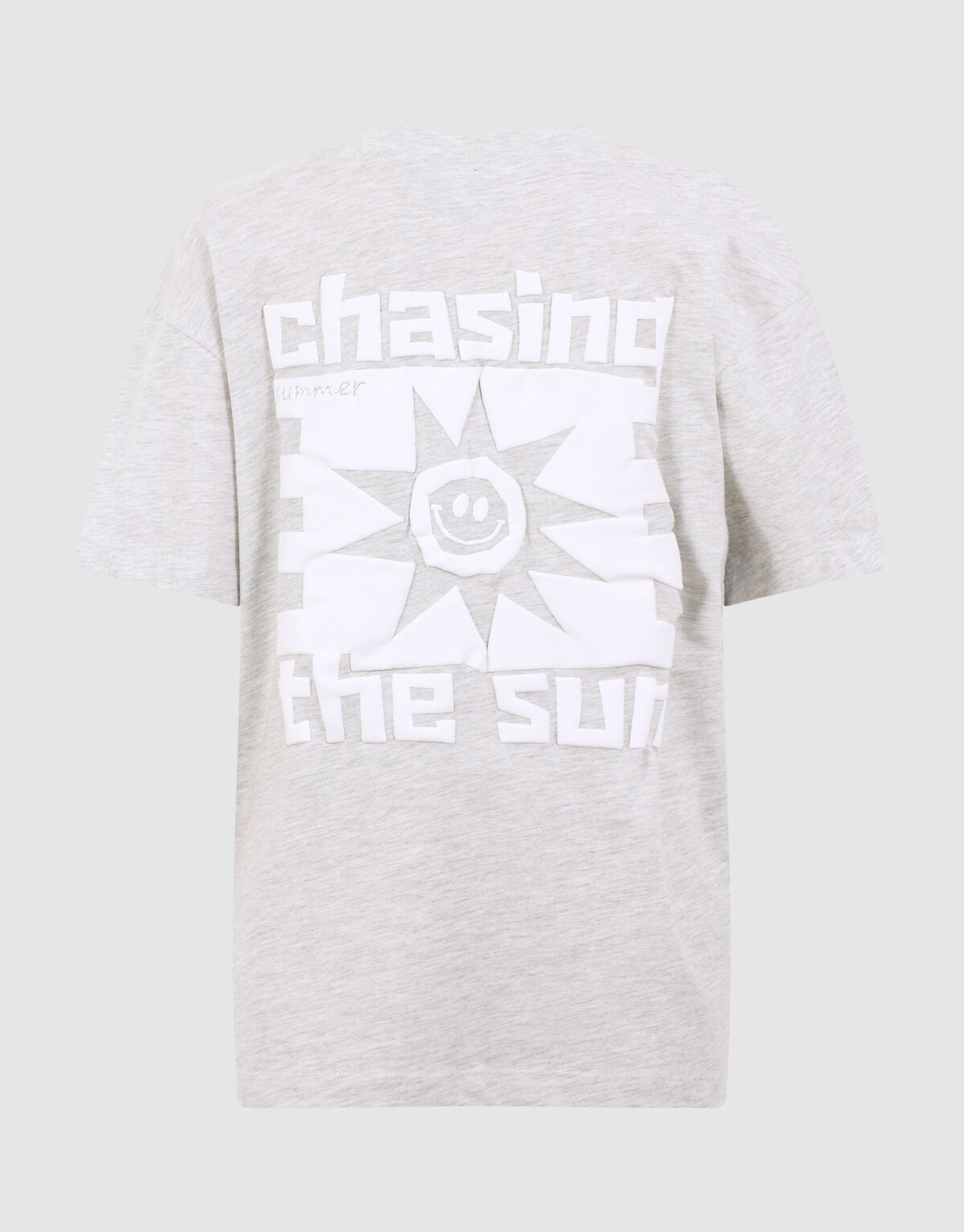 Chasing Artwork T-shirt Lichtgrijs SHOEBY BOYS