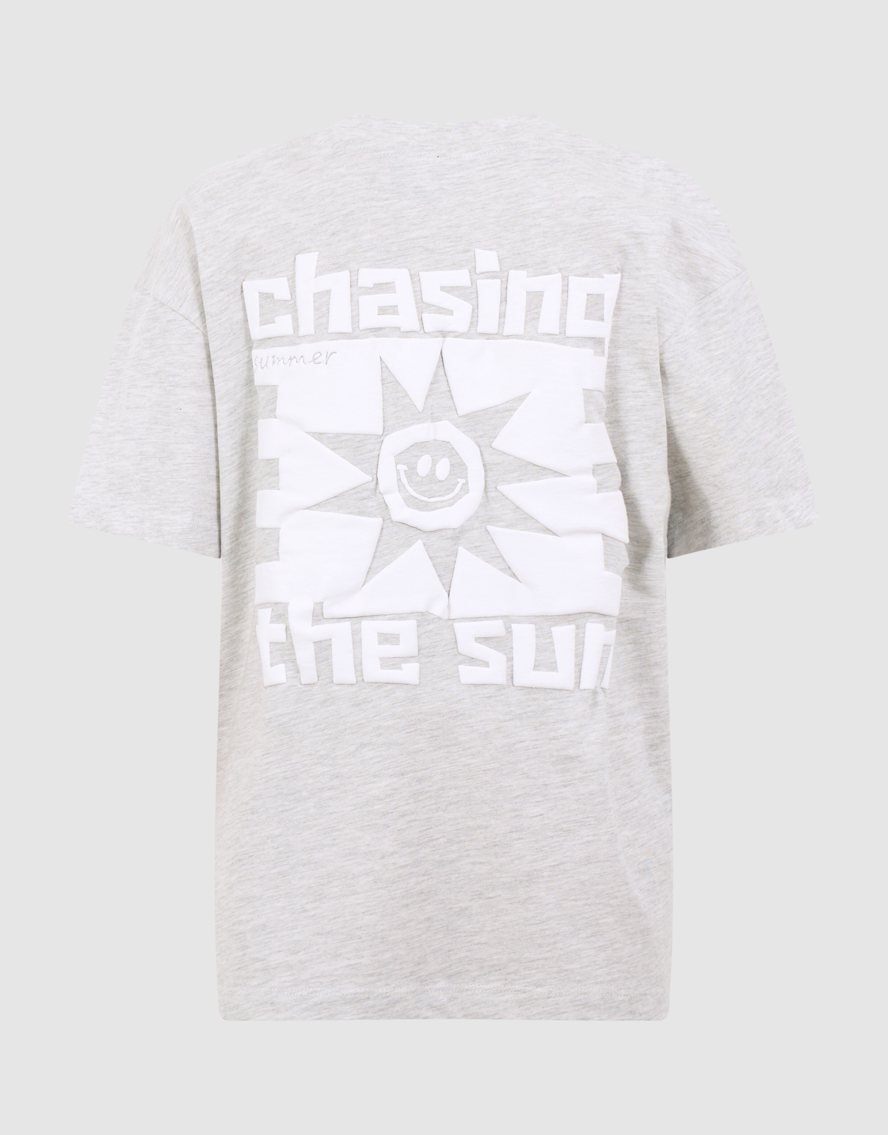 Chasing Artwork T-shirt Lichtgrijs SHOEBY BOYS