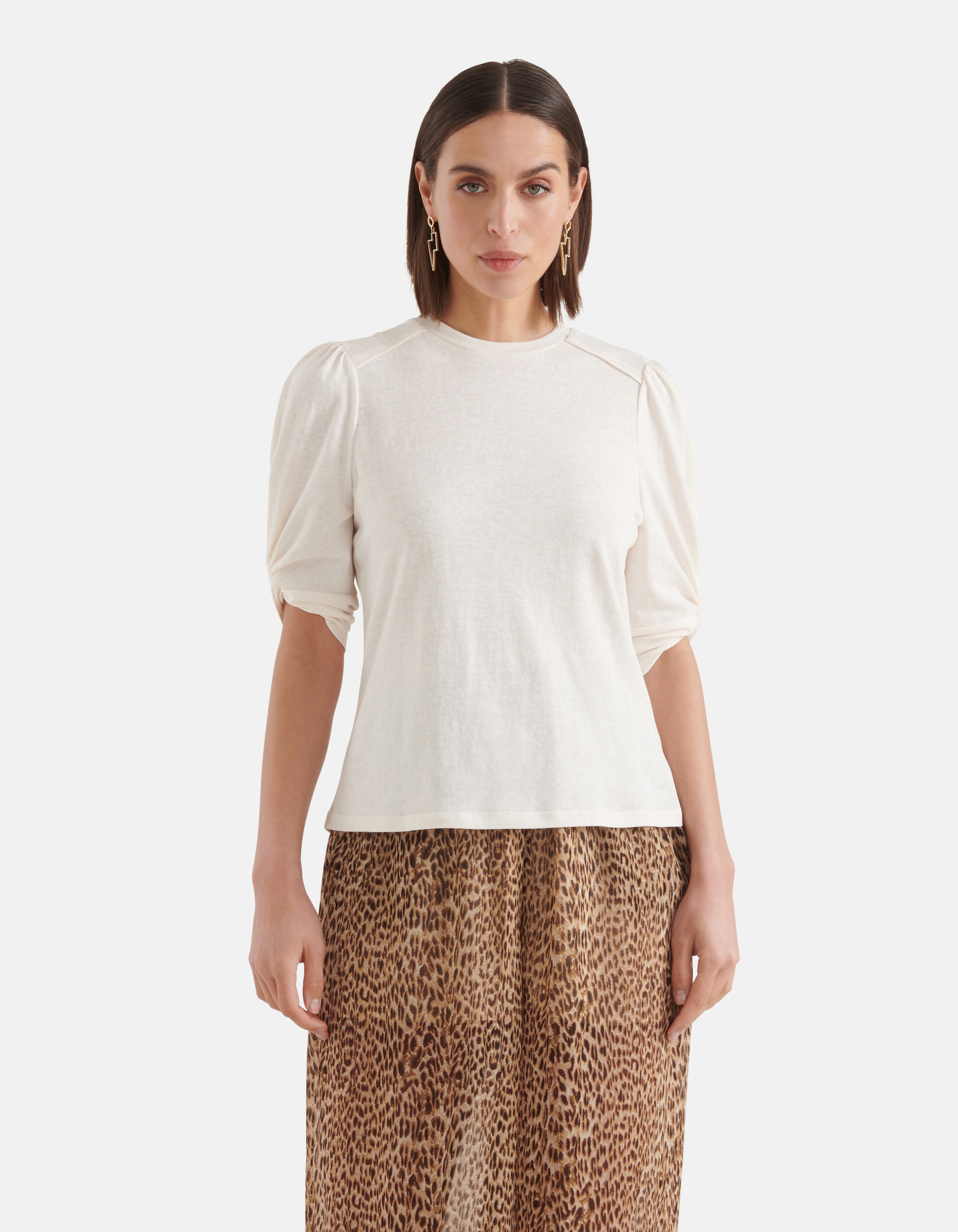 Knot T-shirt Gebroken Wit SHOEBY WOMEN