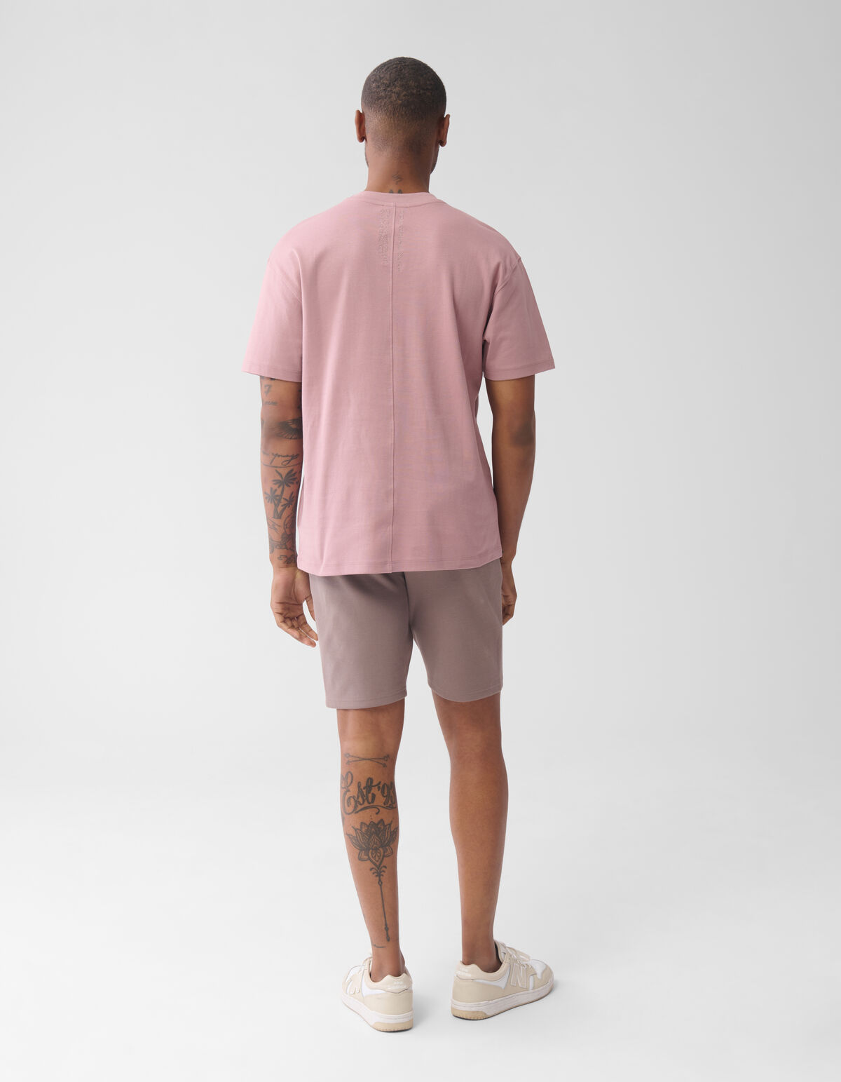 Embroidery Artwork T-shirt Roze SHOEBY MEN