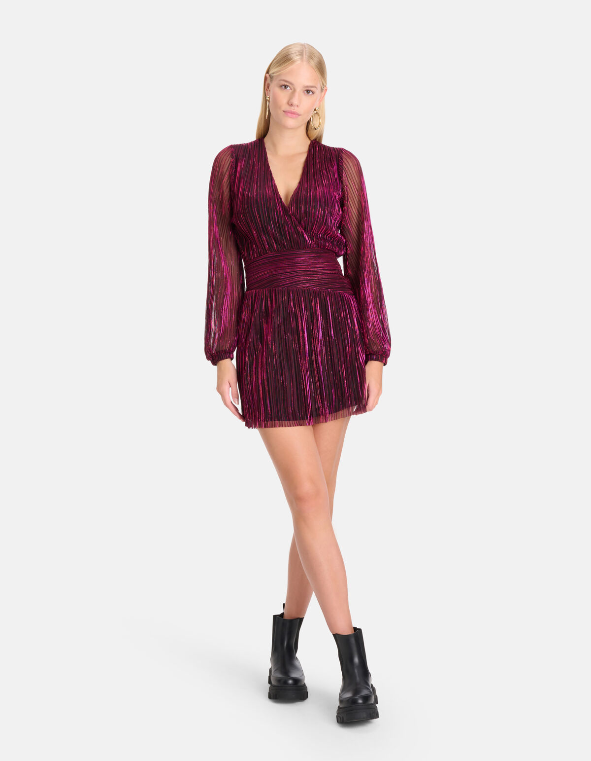 Crinkle Jurk Roze By Nicolette SHOEBY WOMEN