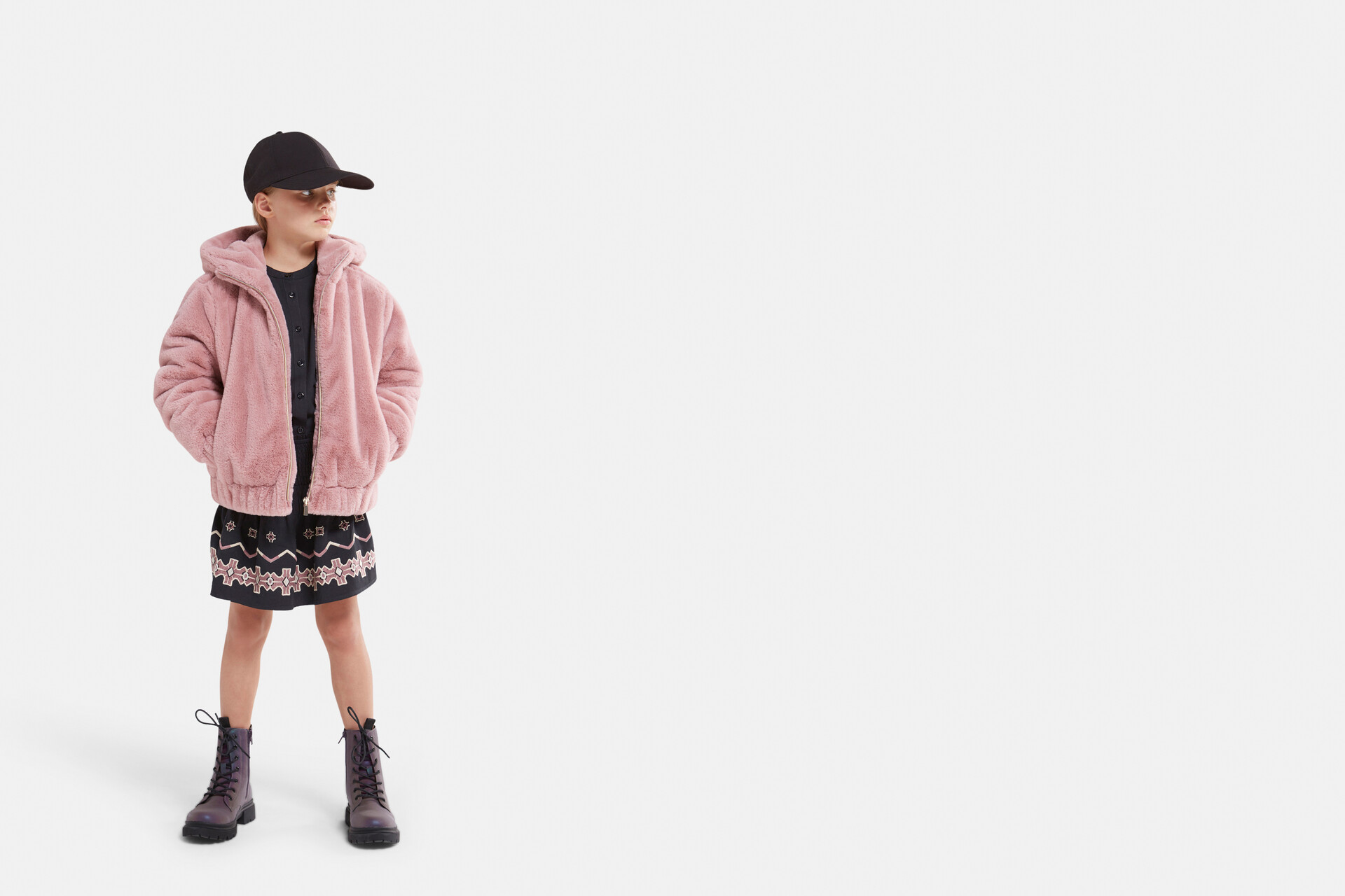 Fur Short Solid Jas SHOEBY GIRLS