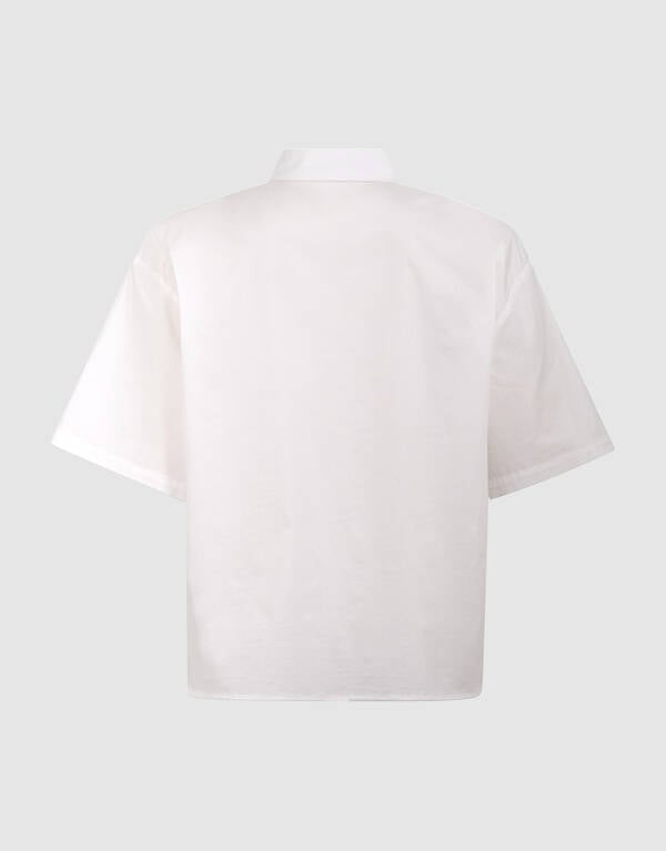 Oversized Short Sleeve Blouse Wit SHOEBY WOMEN