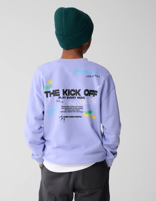 Kick Off Artwork Sweater Lichtpaars SHOEBY BOYS