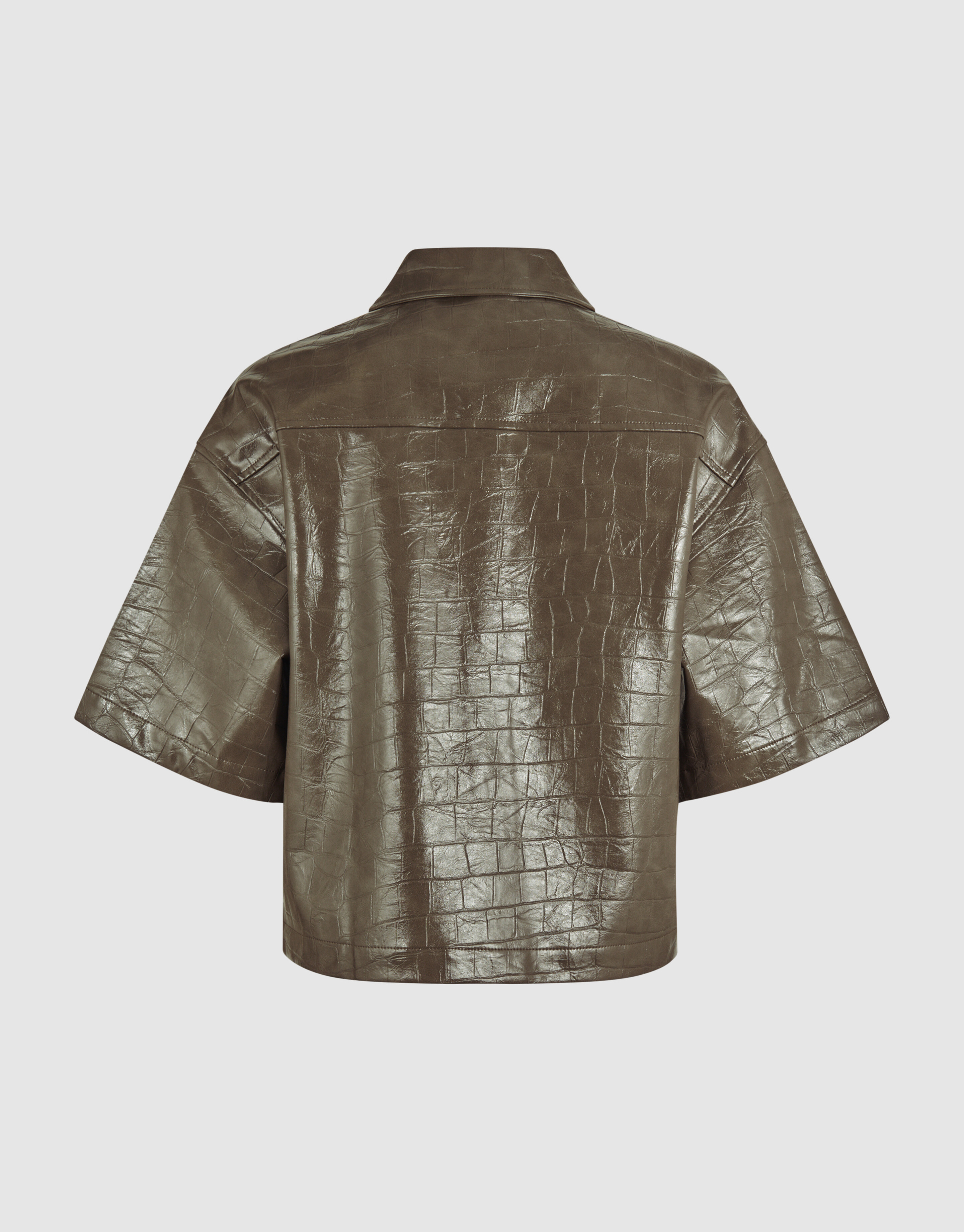 Croco Blouse Donkergroen By Mieke SHOEBY WOMEN