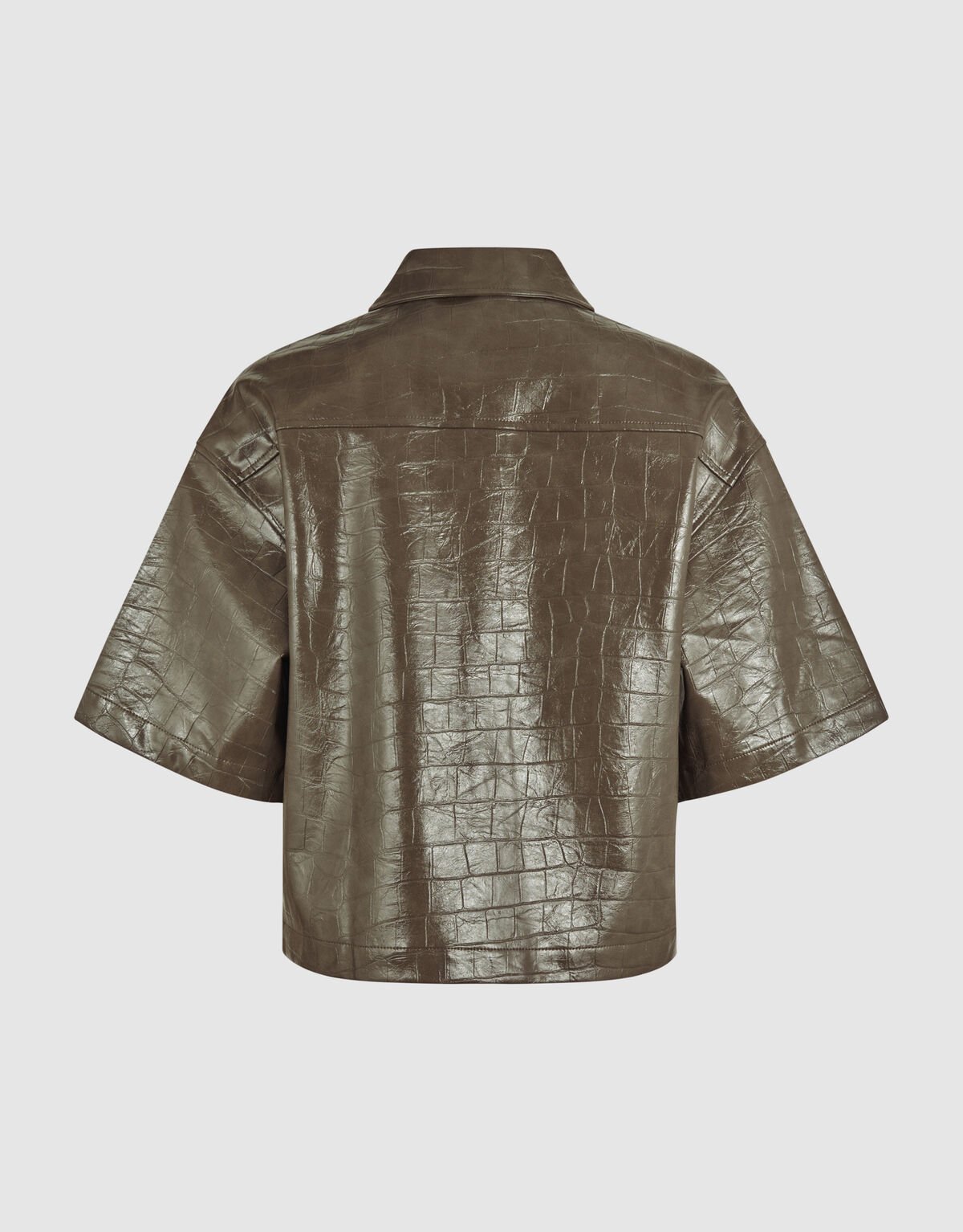 Croco Blouse Donkergroen By Mieke SHOEBY WOMEN