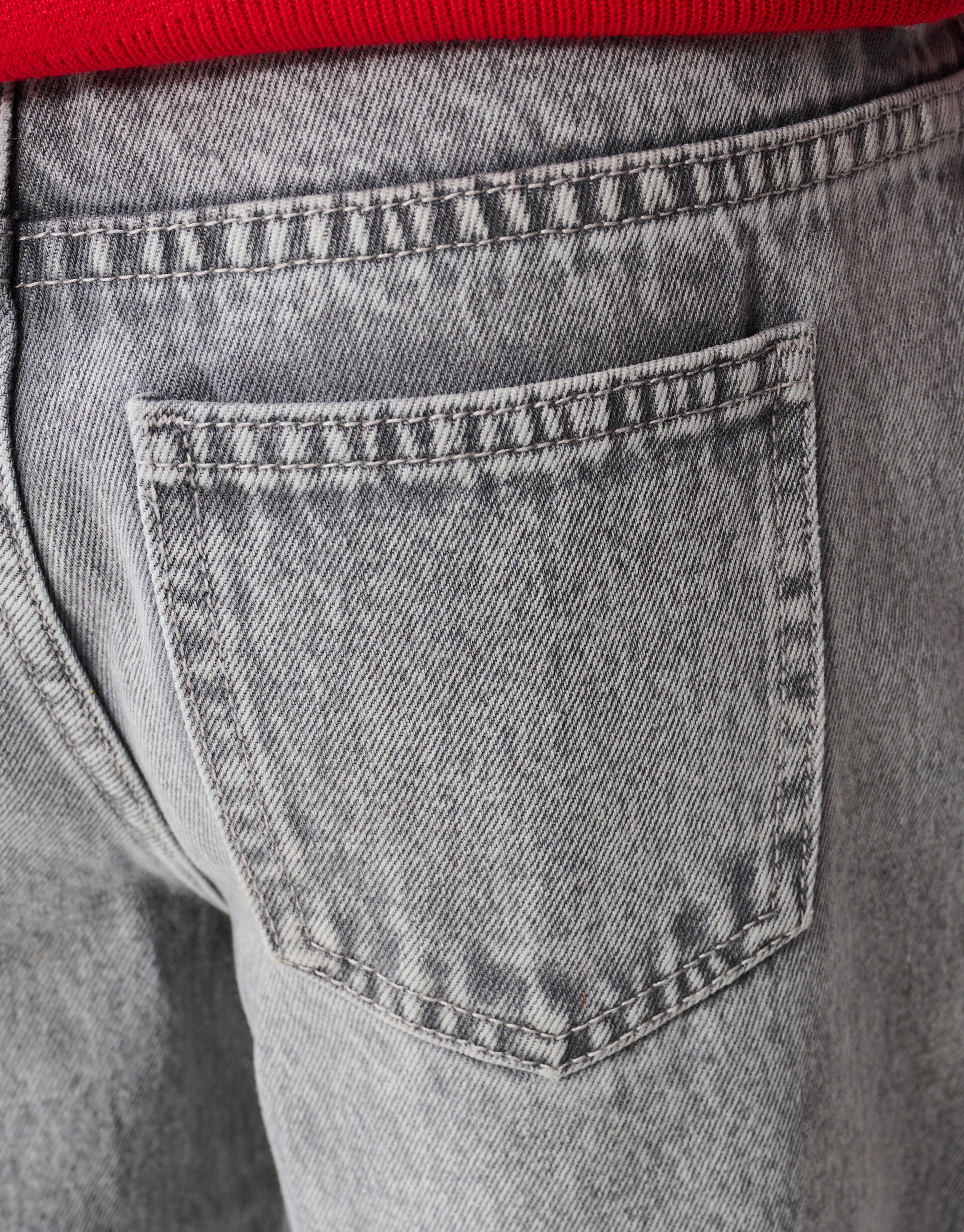 Rose Stud Wide Leg Fit Jeans Lichtgrijs SHOEBY GIRLS