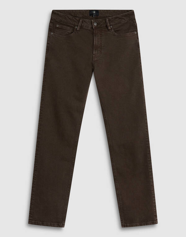 Straight Fit Jeans Donkerbruin SHOEBY MEN