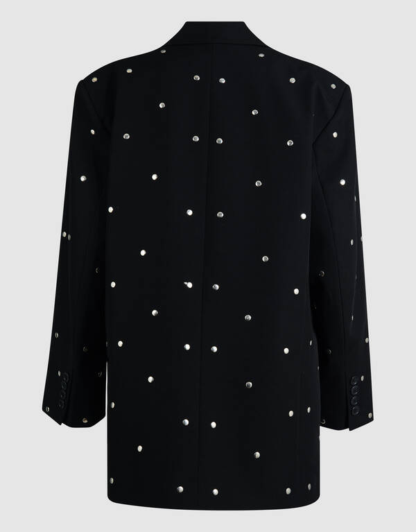 Oversized Studs Blazer Zwart SHOEBY WOMEN