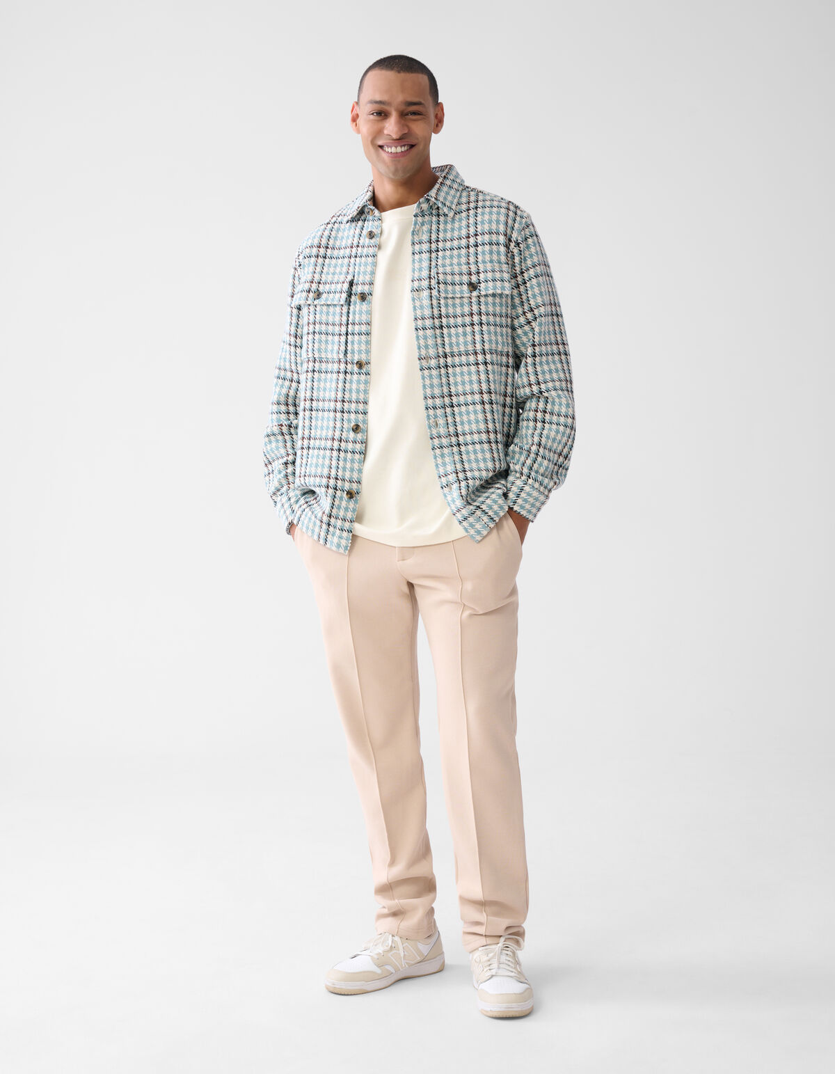 Ruiten Overshirt Lichtblauw SHOEBY MEN