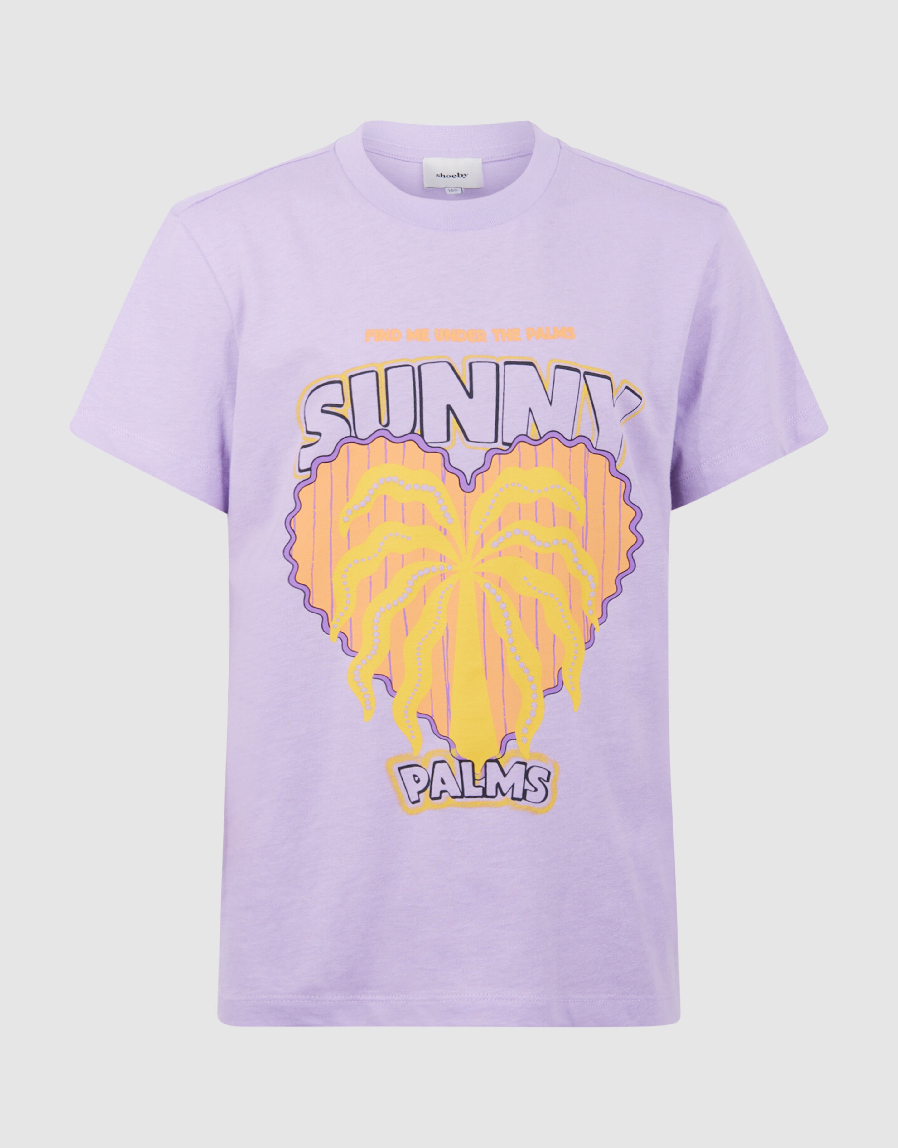 Sunny Palms Artwork T-shirt Lichtpaars SHOEBY GIRLS