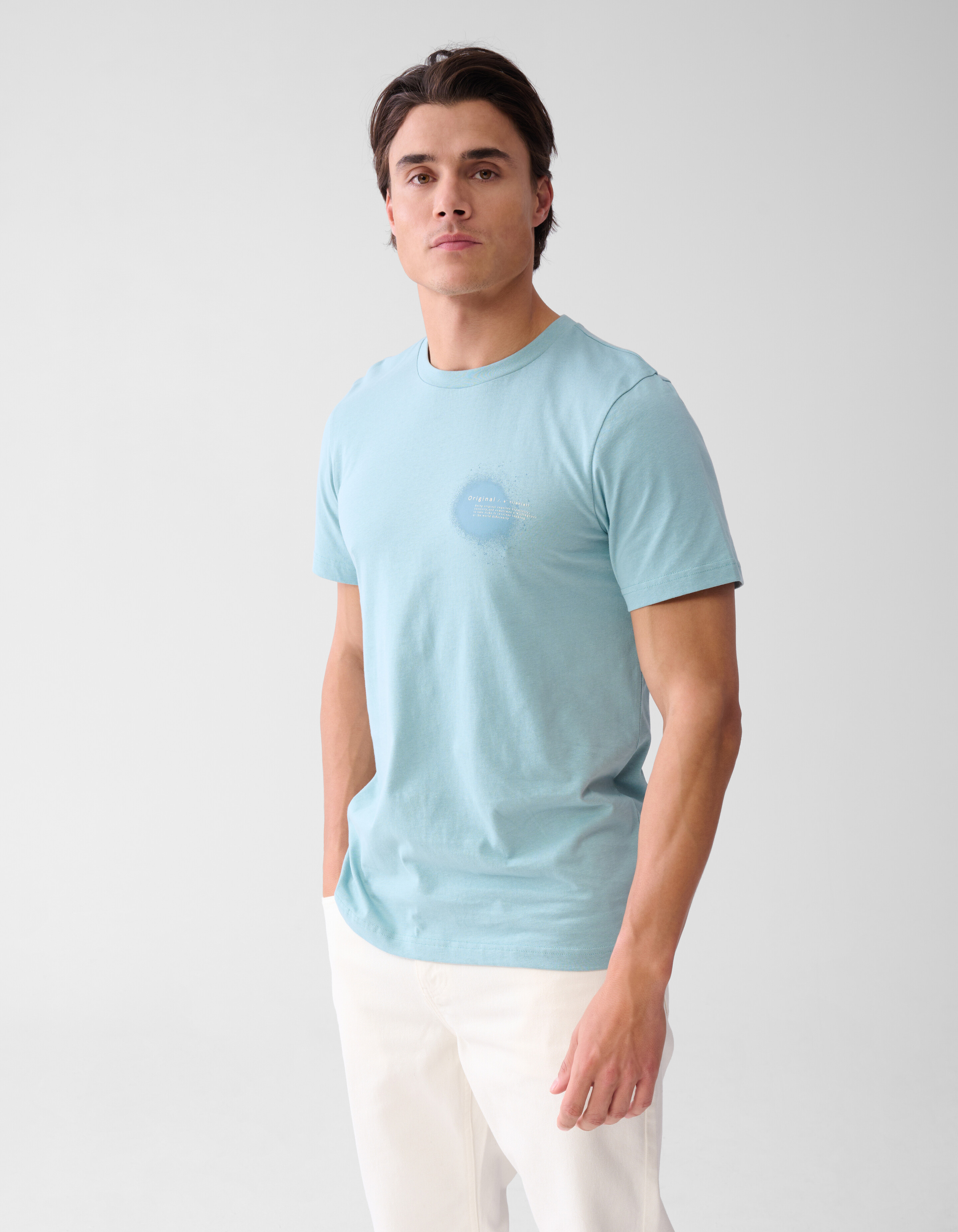 Artwork T-shirt Lichtblauw SHOEBY MEN