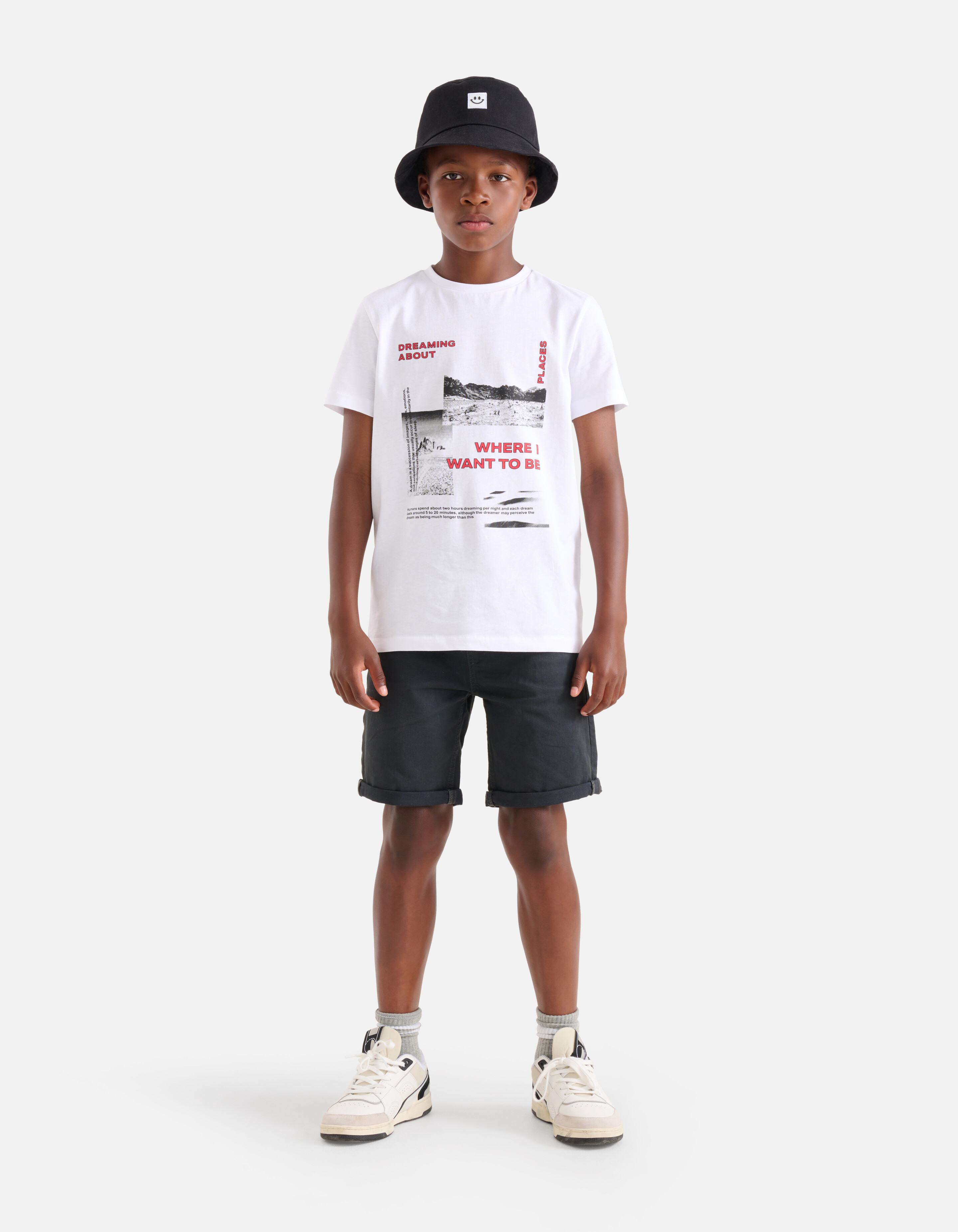 Casual Twill Short Donkergrijs SHOEBY BOYS