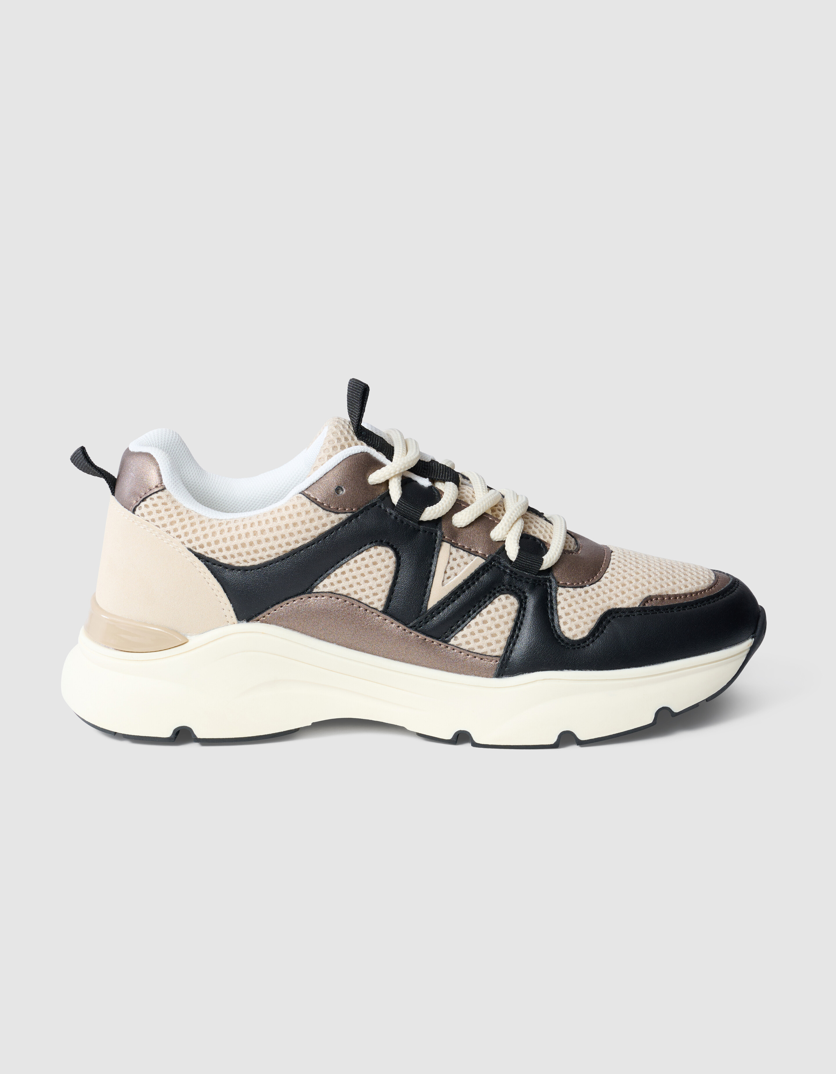 Casual Sneaker Zand/Zwart SHOEBY SHOES