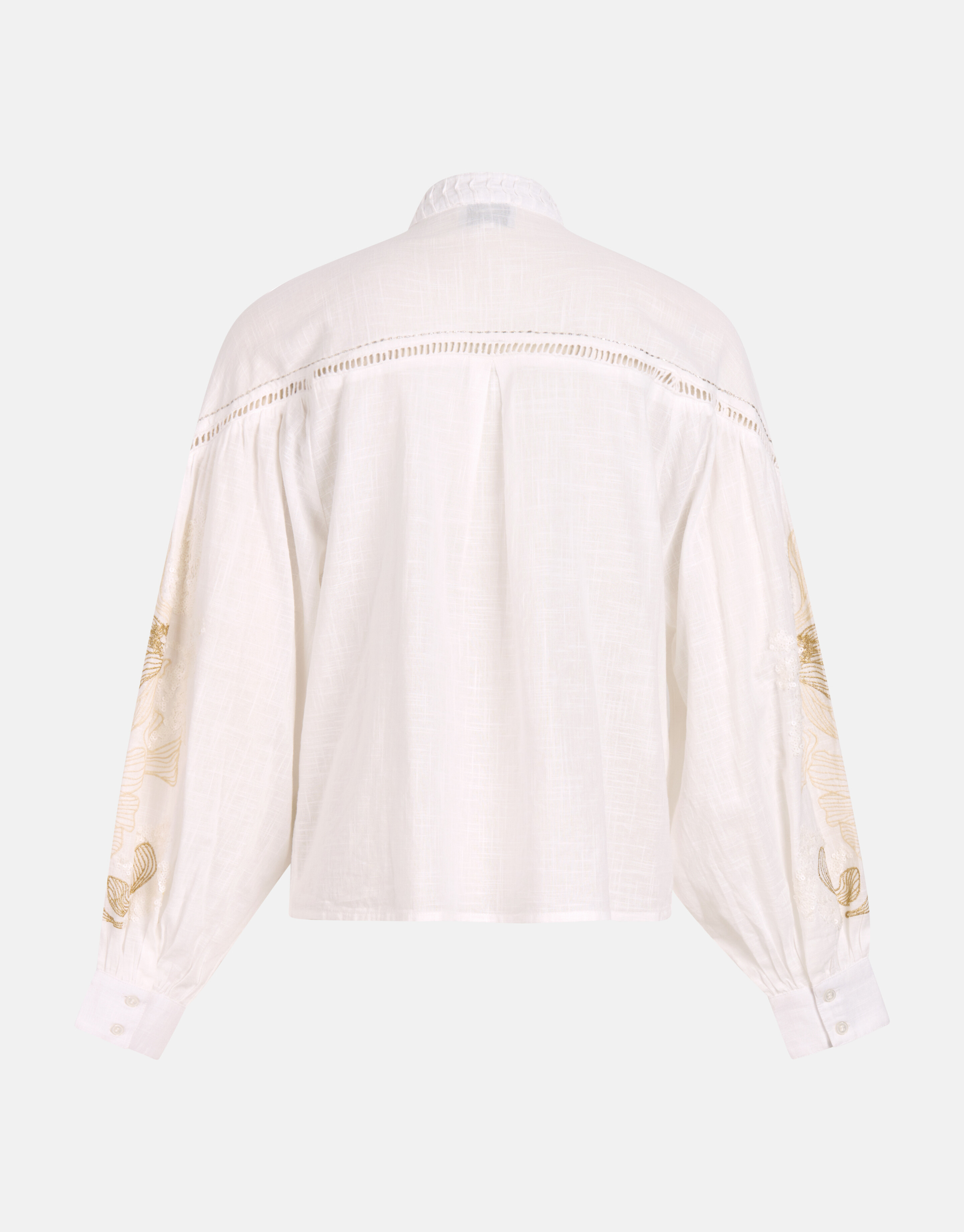 Embroidery Pailletten Blouse Gebroken Wit SHOEBY WOMEN