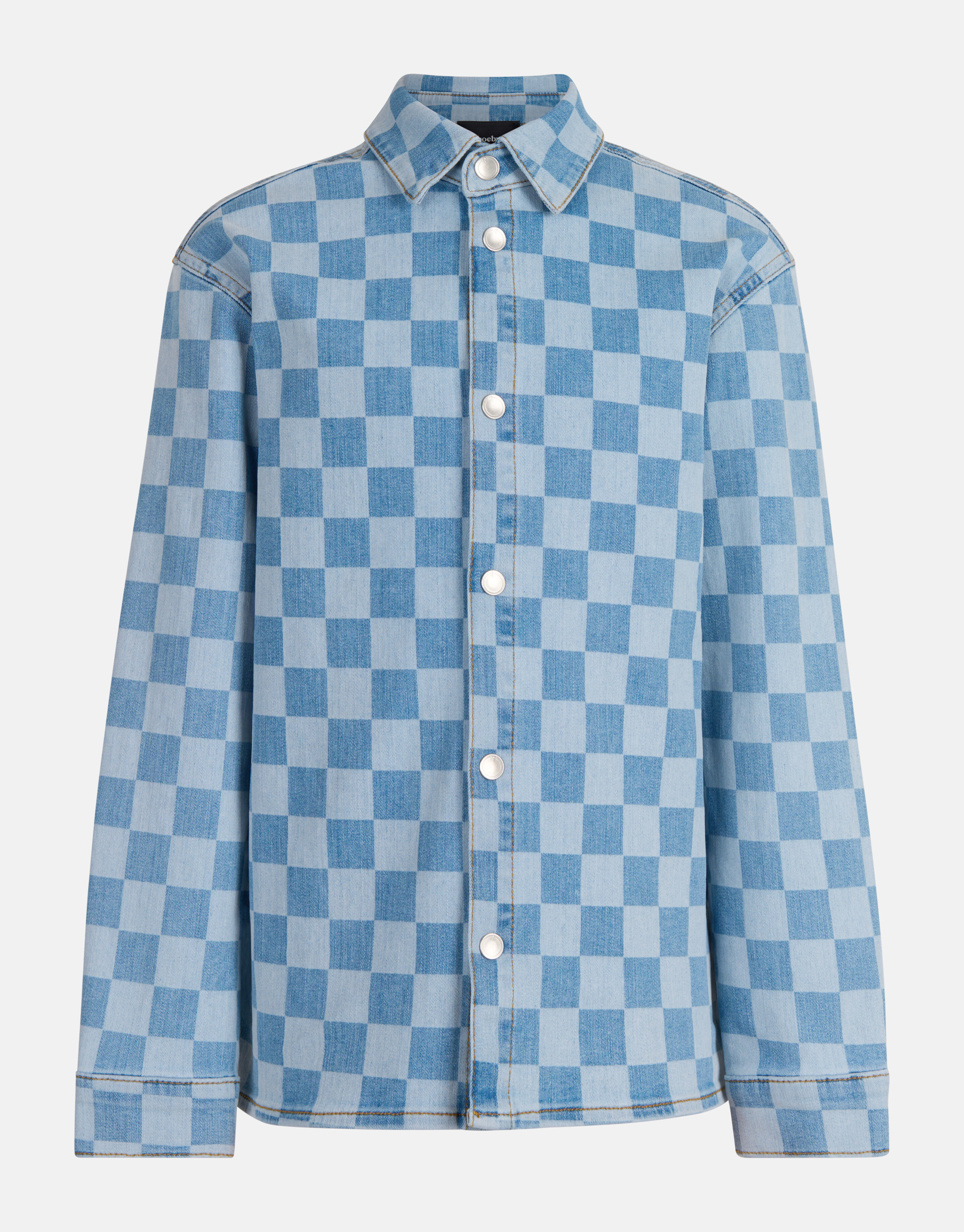 Check Denim Overshirt Mediumstone SHOEBY BOYS