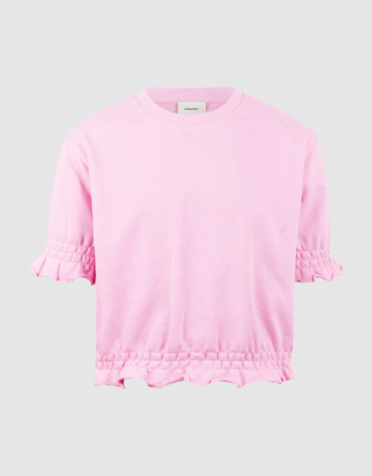 Ruffle Sweat Top Lichtroze SHOEBY GIRLS