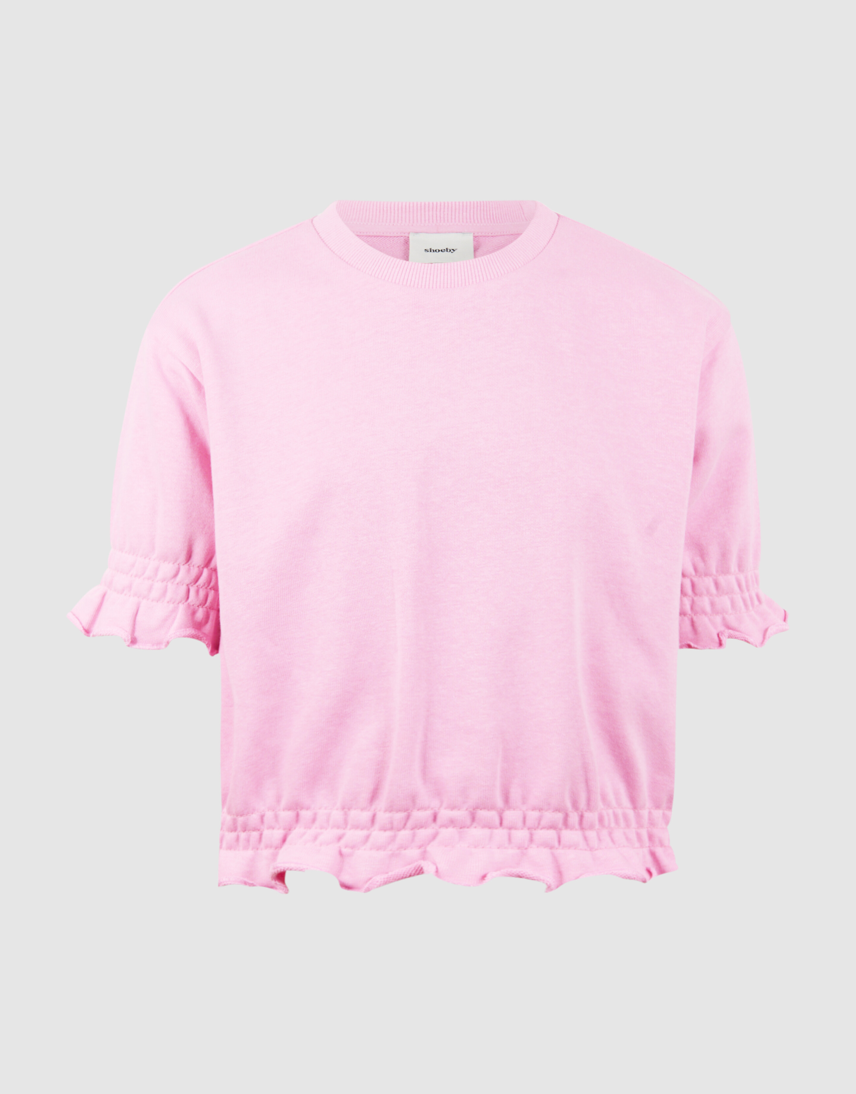 Ruffle Sweat Top Lichtroze SHOEBY GIRLS