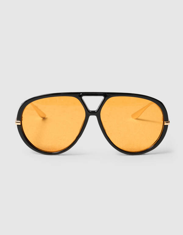 Big Aviator Zonnebril Zwart SHOEBY ACCESSOIRES