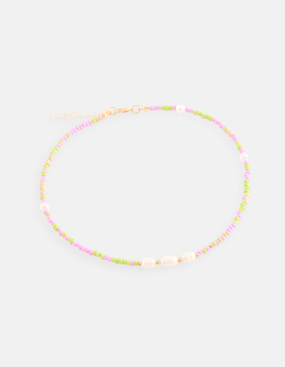 Gekleurde Parel Ketting Roze SHOEBY ACCESSOIRES
