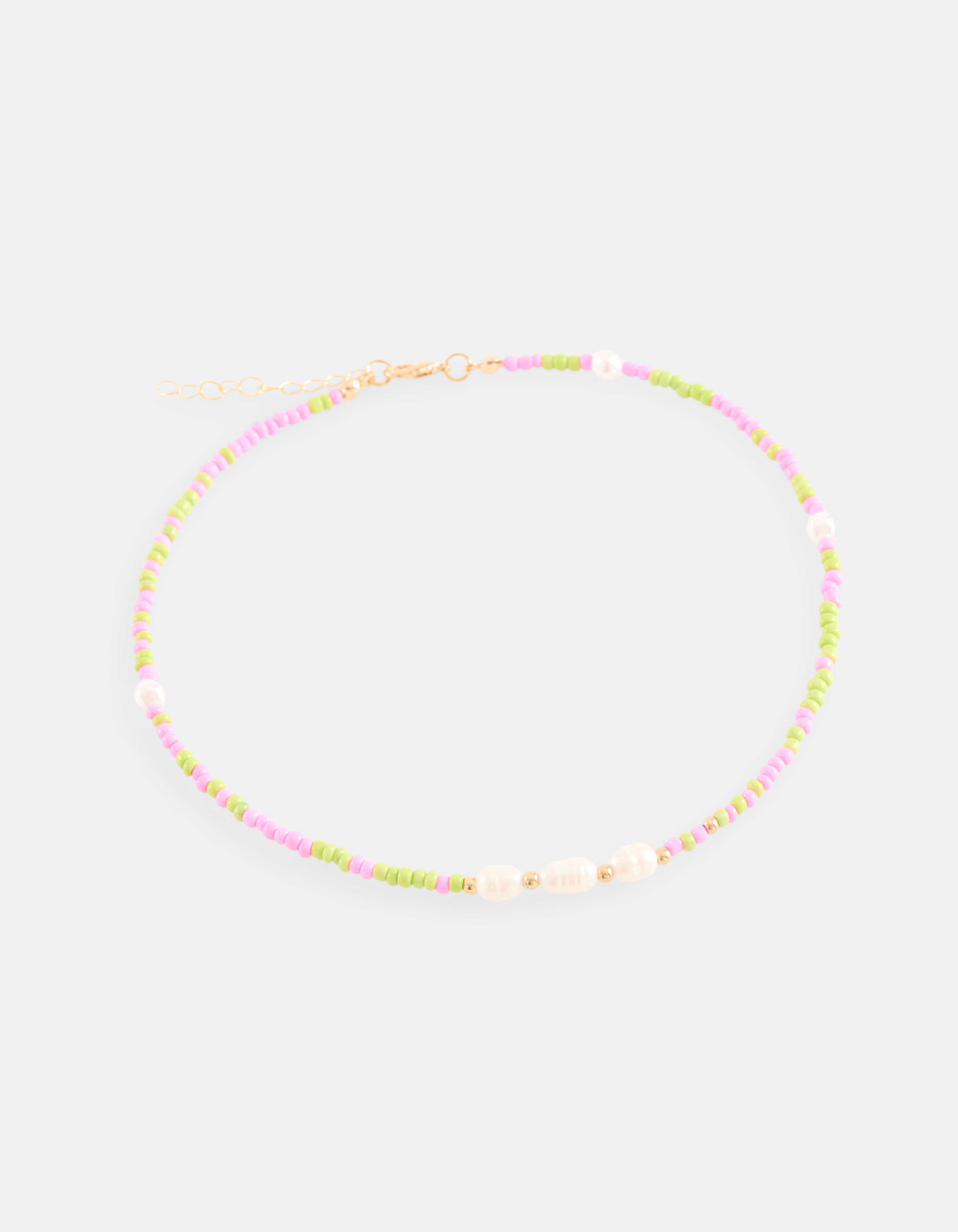 Gekleurde Parel Ketting Roze SHOEBY ACCESSOIRES