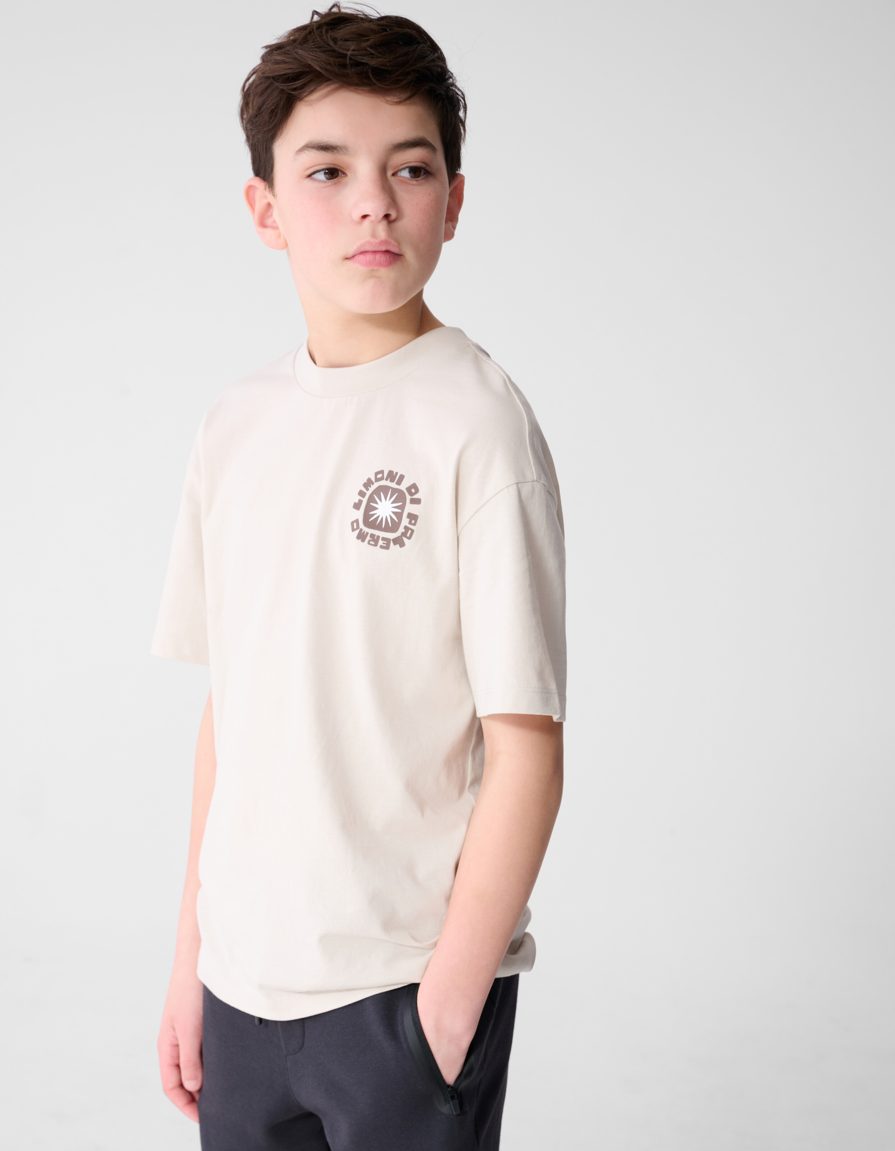 Lemon Artwork T-shirt Beige SHOEBY BOYS