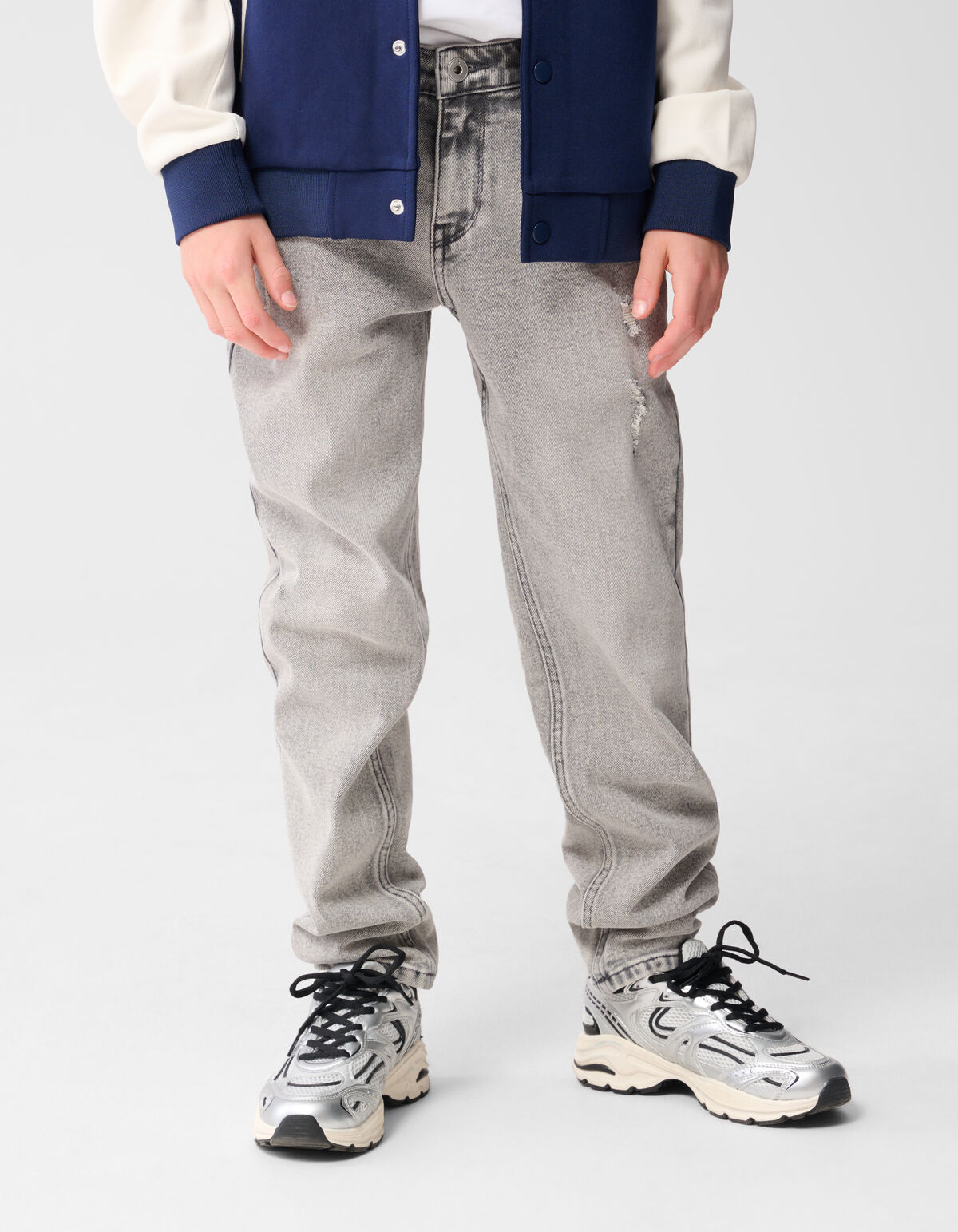Straight Fit Jeans Grijs SHOEBY BOYS