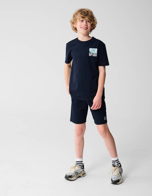 Tour Artwork T-shirt Donkerblauw SHOEBY BOYS